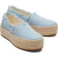 TOMS Valencia Hundert Prozent Baumwolle Damen Pastellblaue Espadrilles