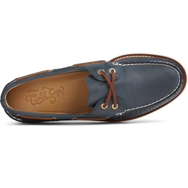 Sperry Authentic Gold Cup Herren Bootsschuhe Aus Leder In Marineblau