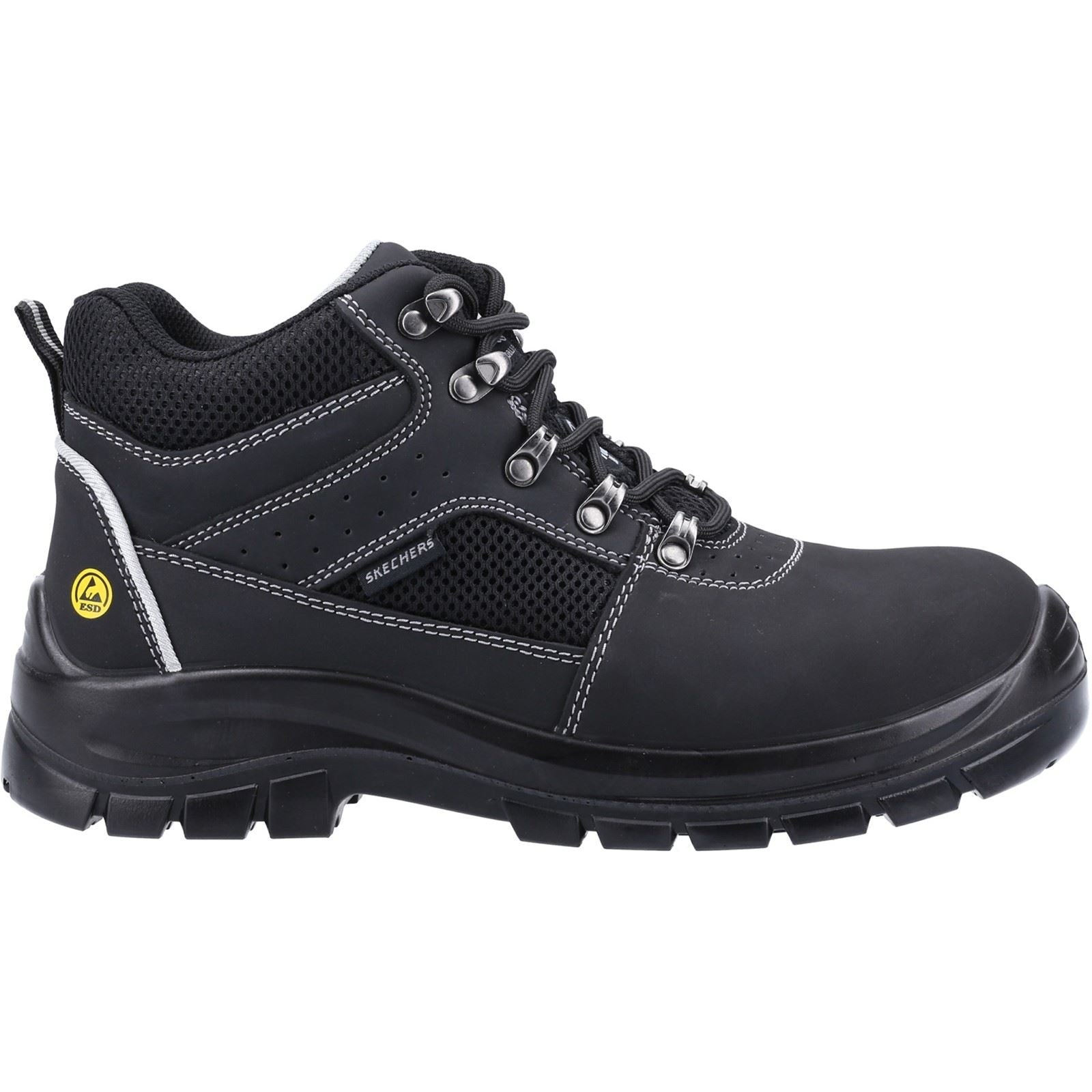 Skechers Workwear Trophus Letic Nubuk Herren Schwarz Sicherheitsstiefel