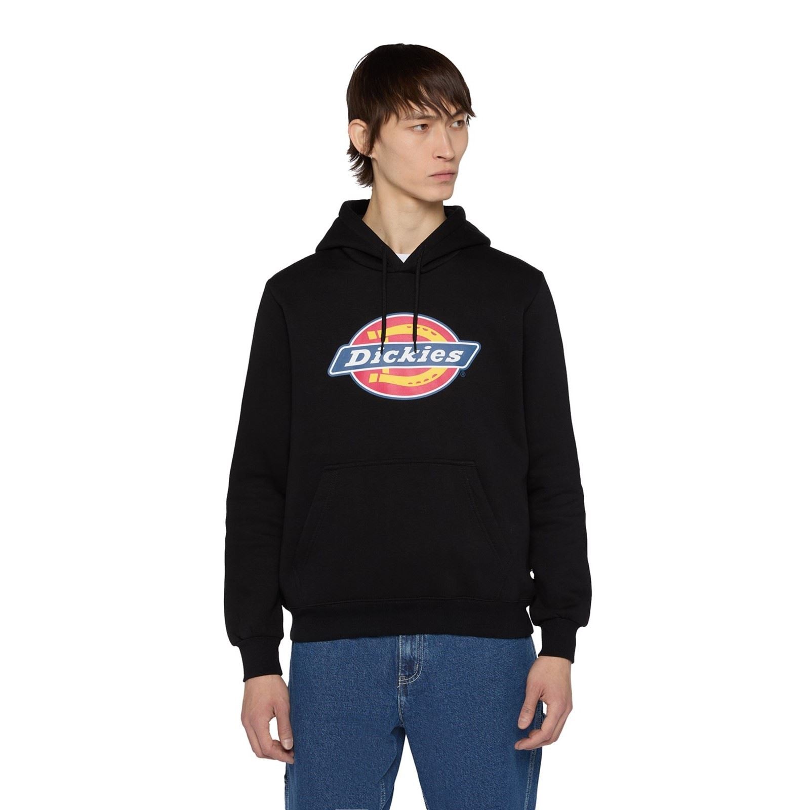 Dickies Icon Logo Polyester Unisex Erwachsene Schwarze Farbes Kapuzen Sweatshirt