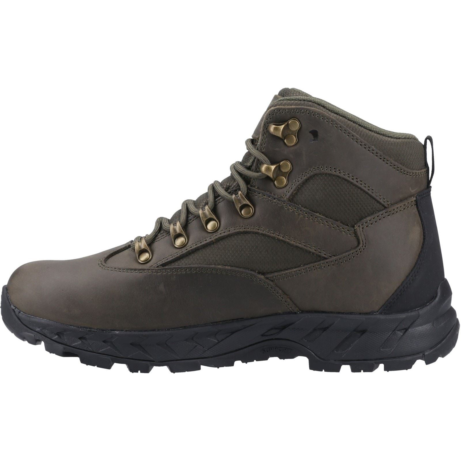 Hi-Tec Euro Trail Leder Herren Wanderschuhe In Khaki
