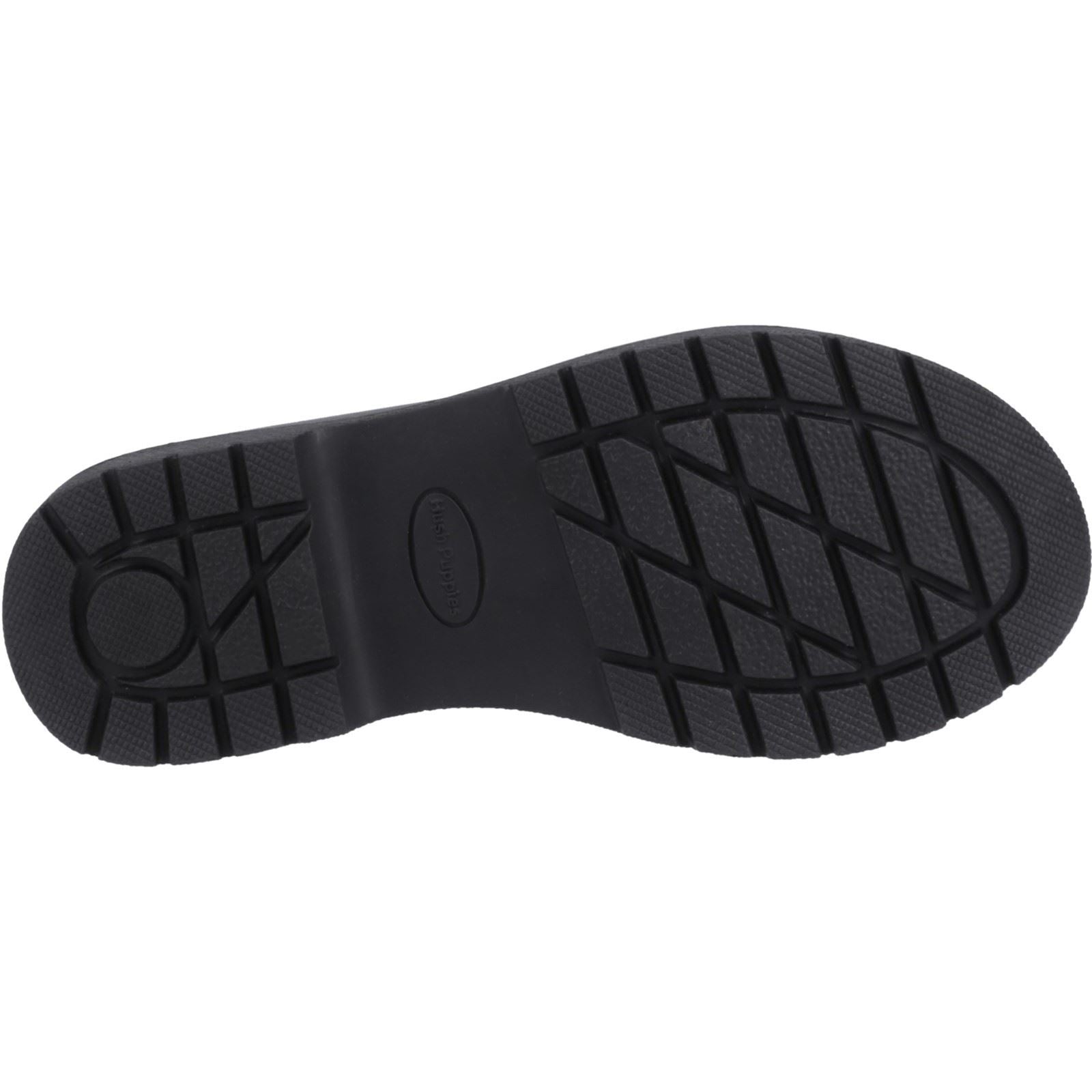 Hush Puppies Lydia Senior Mädchenschwarze Slipper Aus Leder