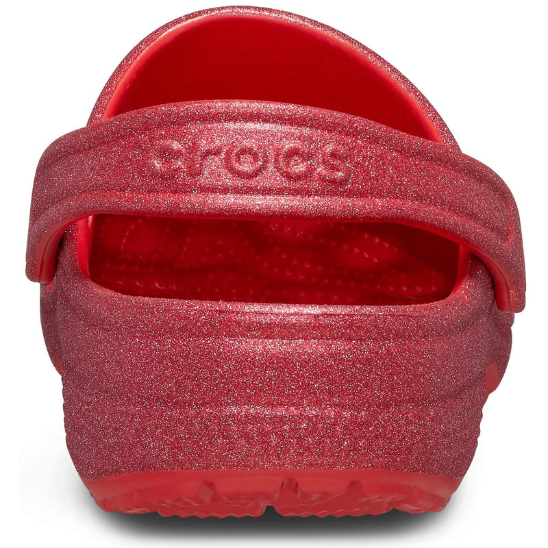 Crocs Classic Glitter Thermoplastische Kirschrote Clogs
