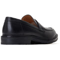 Base London Ivey Leder Herren Schwarze Mokassins