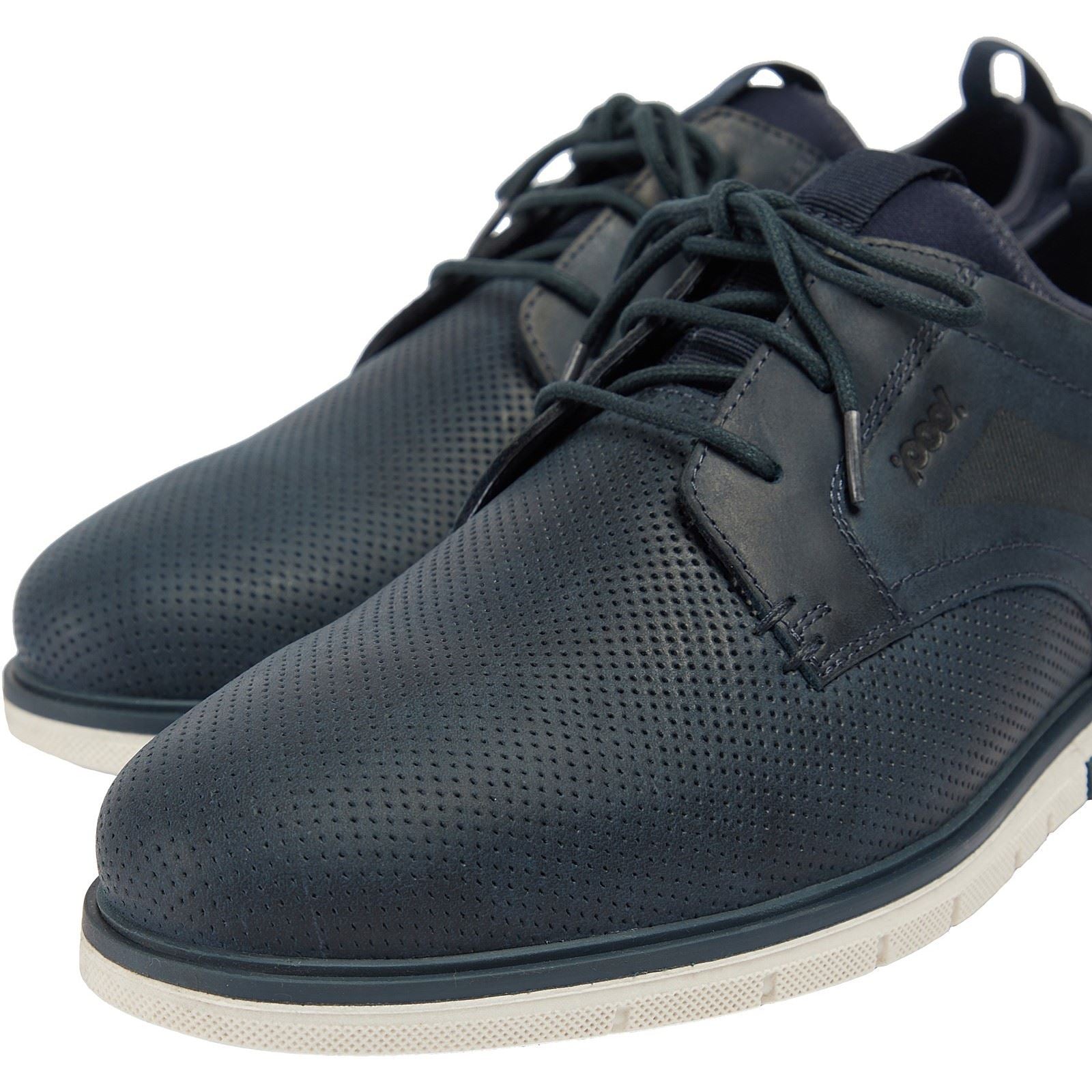 Pod Murphy Leder Herren Marineblaue Schnürschuhe