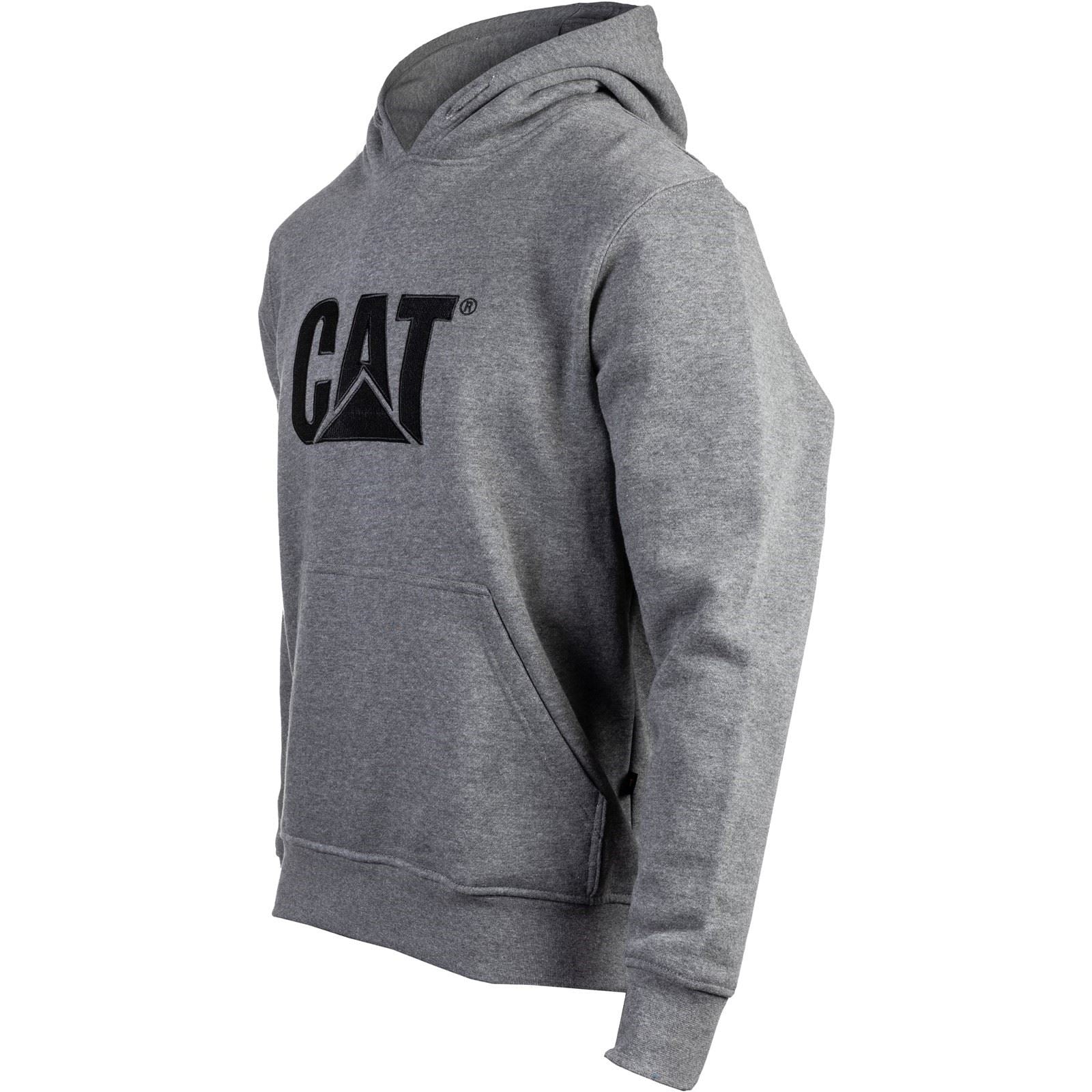 Caterpillar Trademark Baumwoll Herren Graues Kapuzensweatshirt