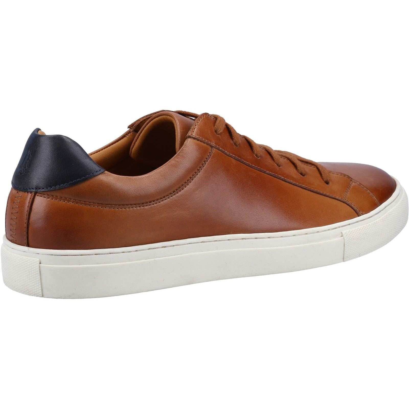 Hush Puppies Colton Leder Herren Turnschuhe In Braun