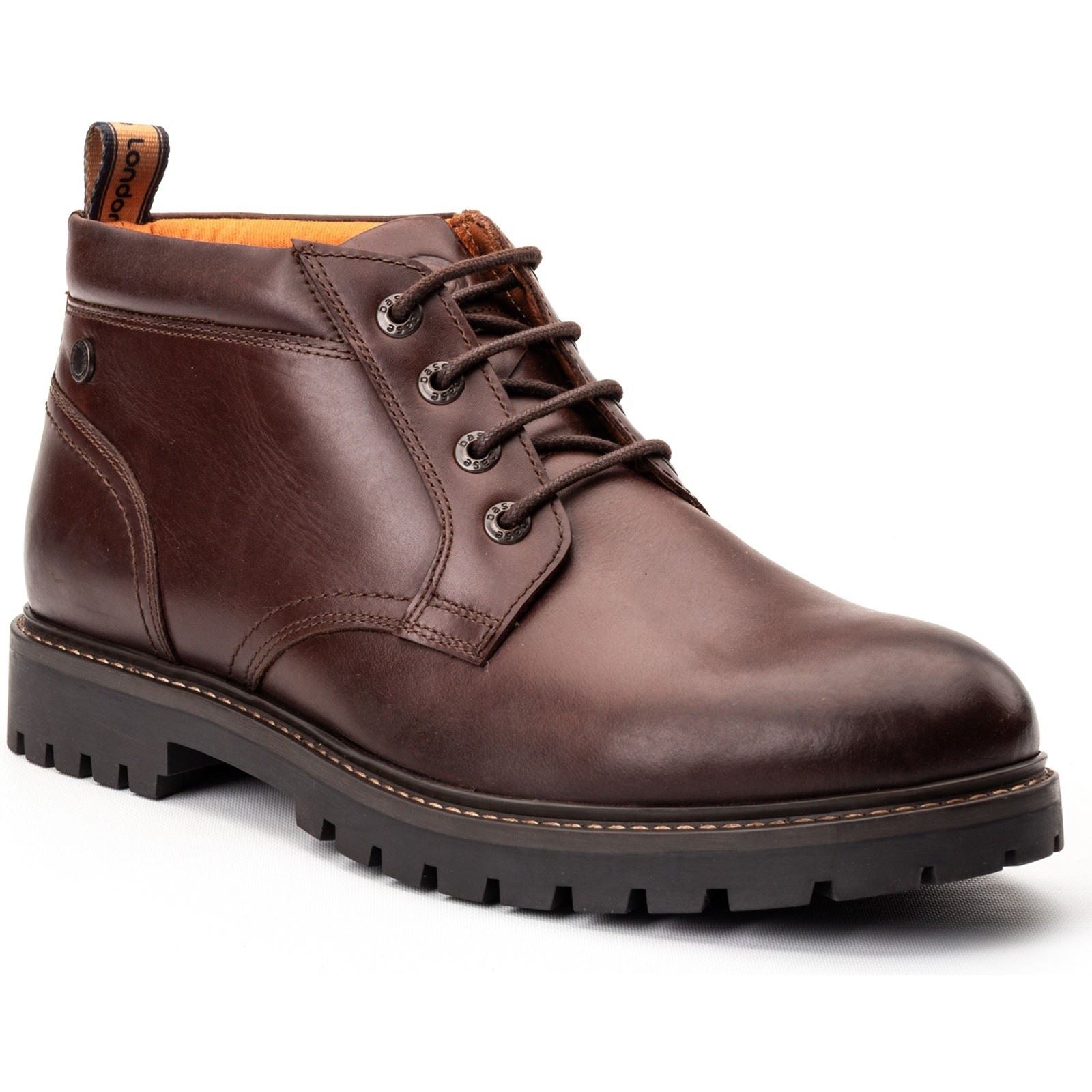 Base London Cobalt Herren Leder Stiefeletten In Braun