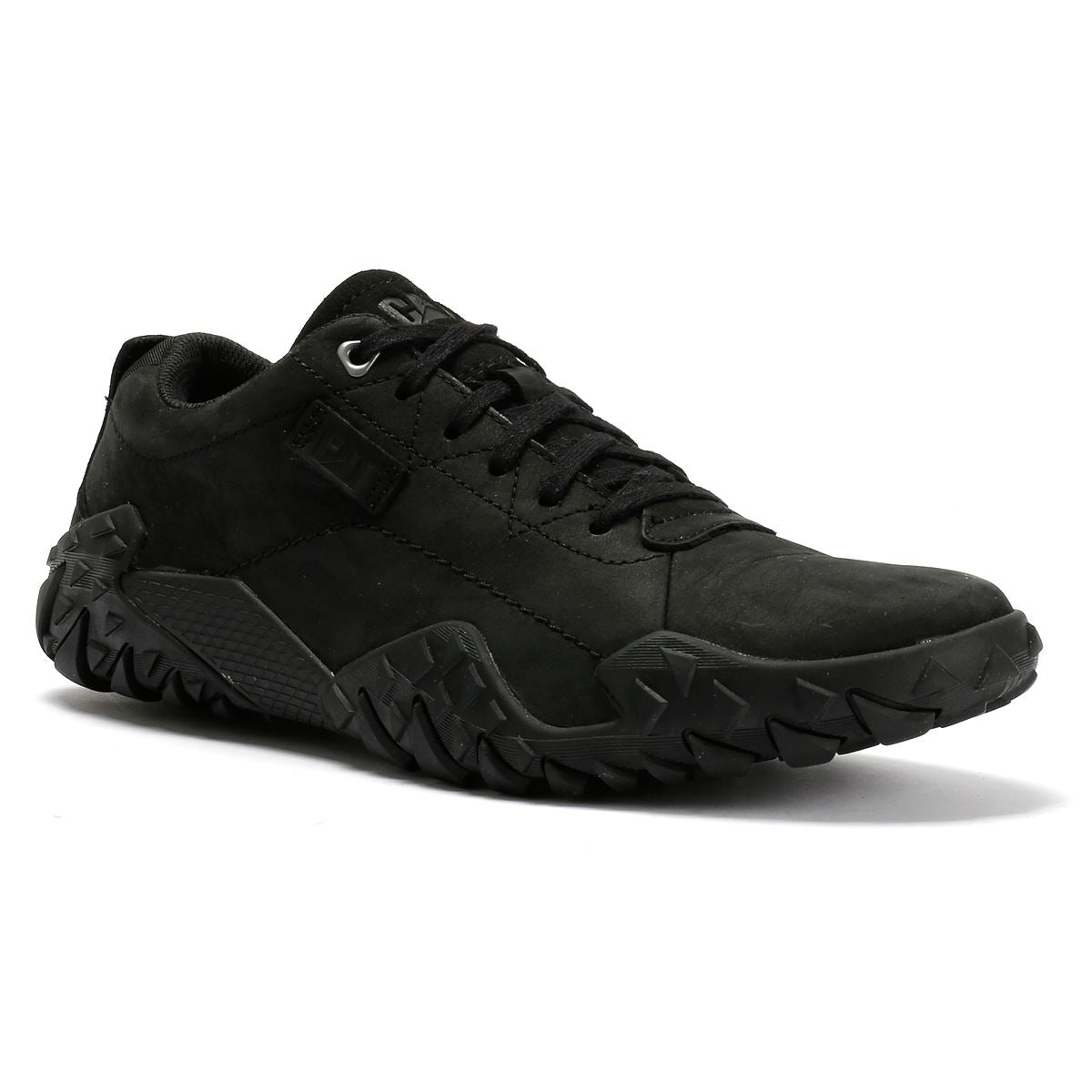 Caterpillar Gridlock Lo Tumbled Nubuck Herren Schwarze Schnürschuhe
