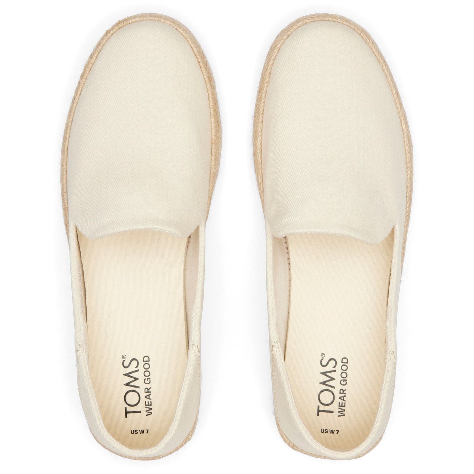 TOMS Carolina 100% Baumwolle Damen Natur Espadrilles