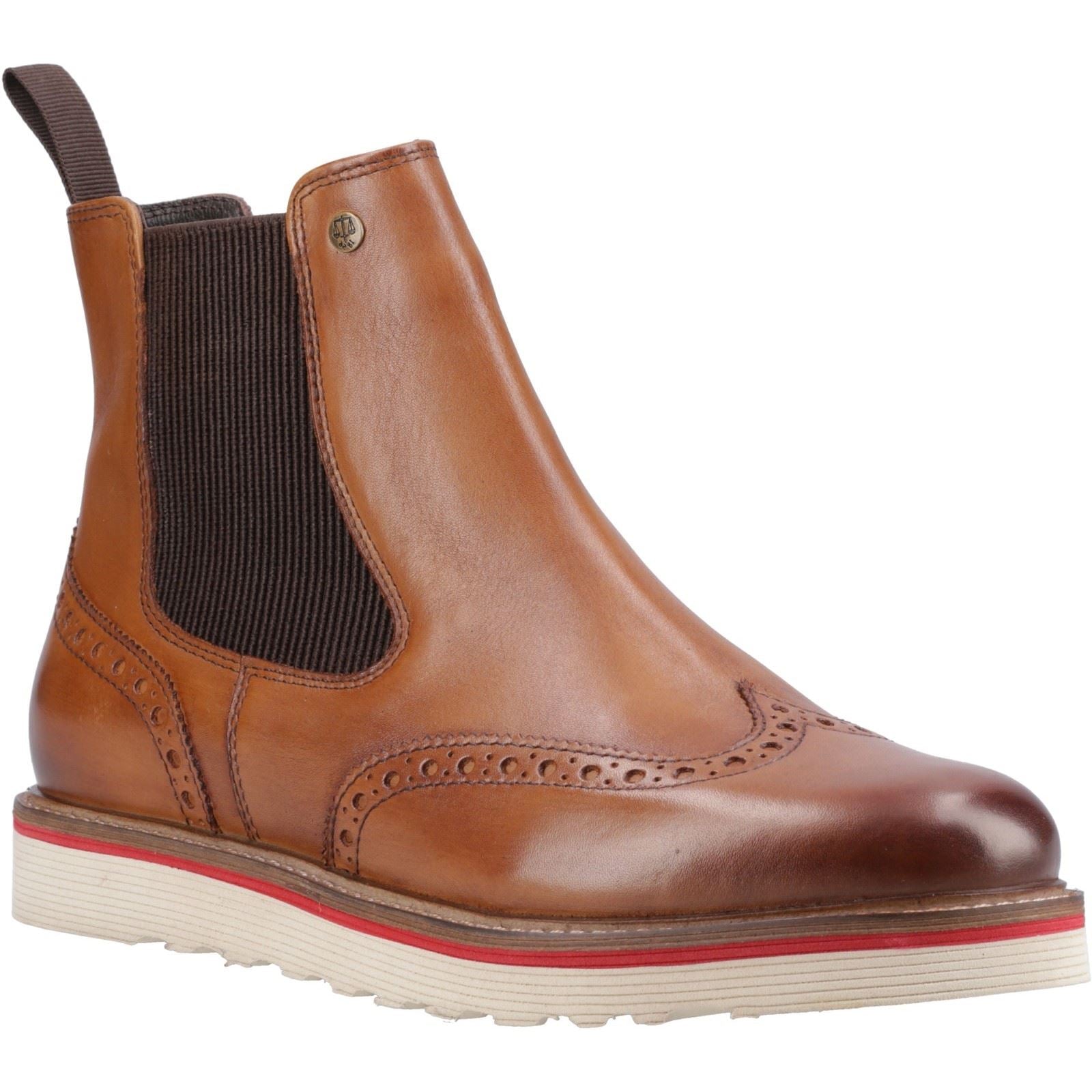 Hunter Orkney Brogue Dealer Boot Leder Herren Stiefeletten In Tan