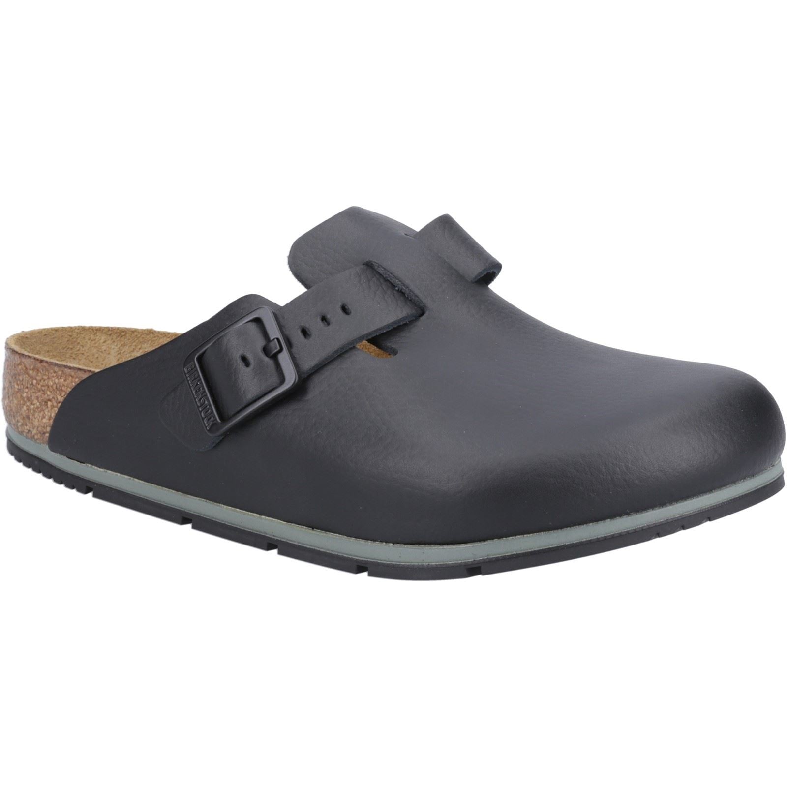Birkenstock Boston Pro Damen Schwarzclogs Aus Leder