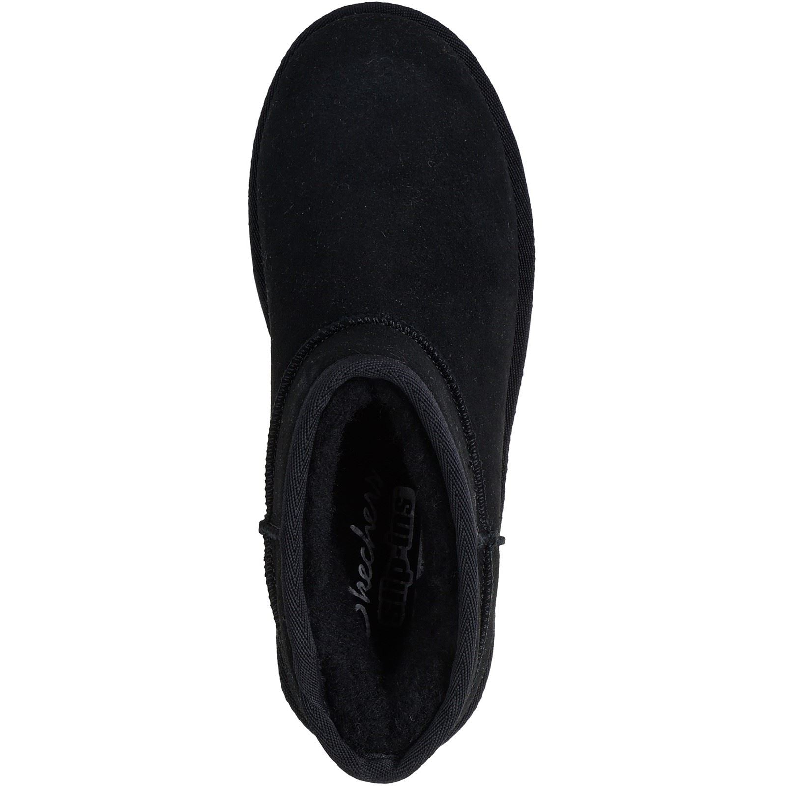 Skechers Keep Cozy Leder Damen Schwarze Farbe Winter Stiefeletten