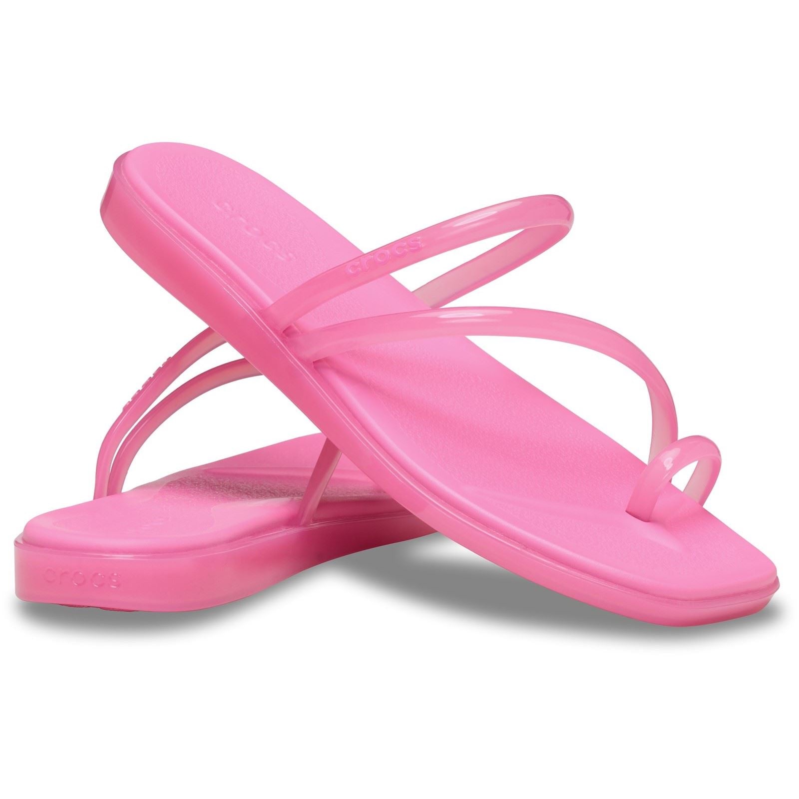 Crocs Miami Jely Toe Loop Eva Damen Sandalen In Pink Lemonade