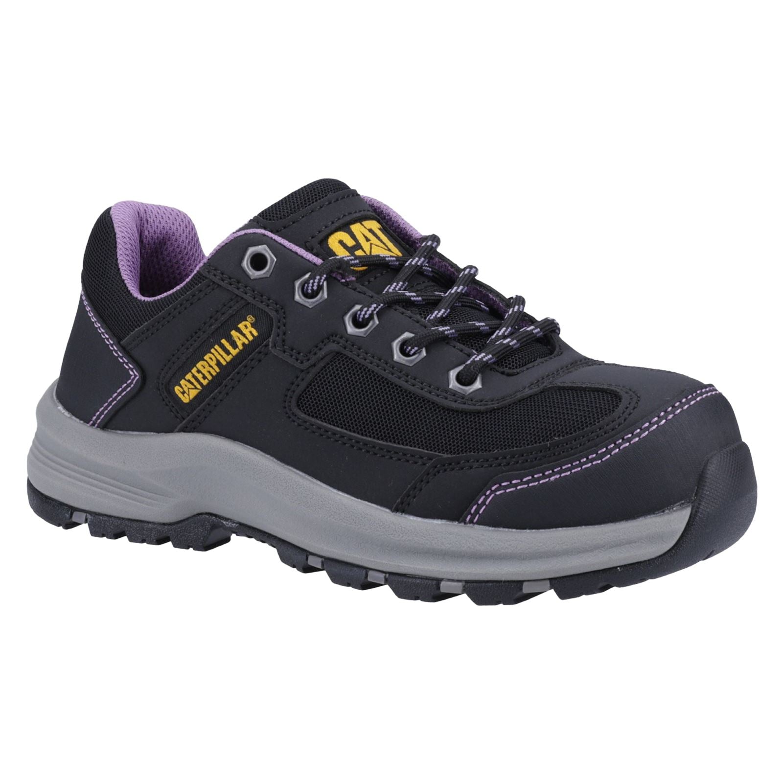 Caterpillar Elmore Pvc Schwarz/Lila Sicherheitsschuhe
