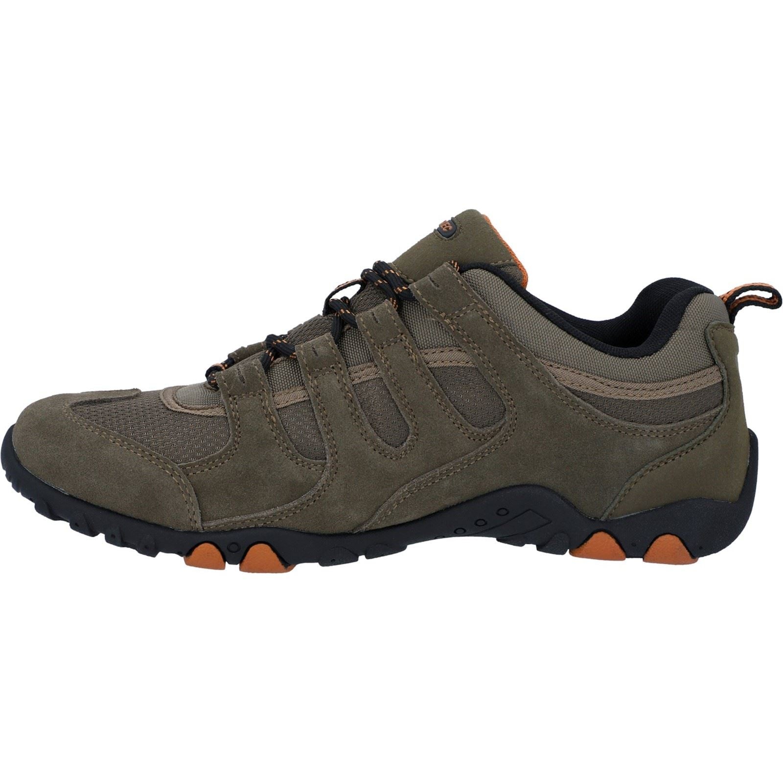 Hi-Tec Quadra II Herren Wildlederwanderschuhe in Taupe/Bruntorangefarben