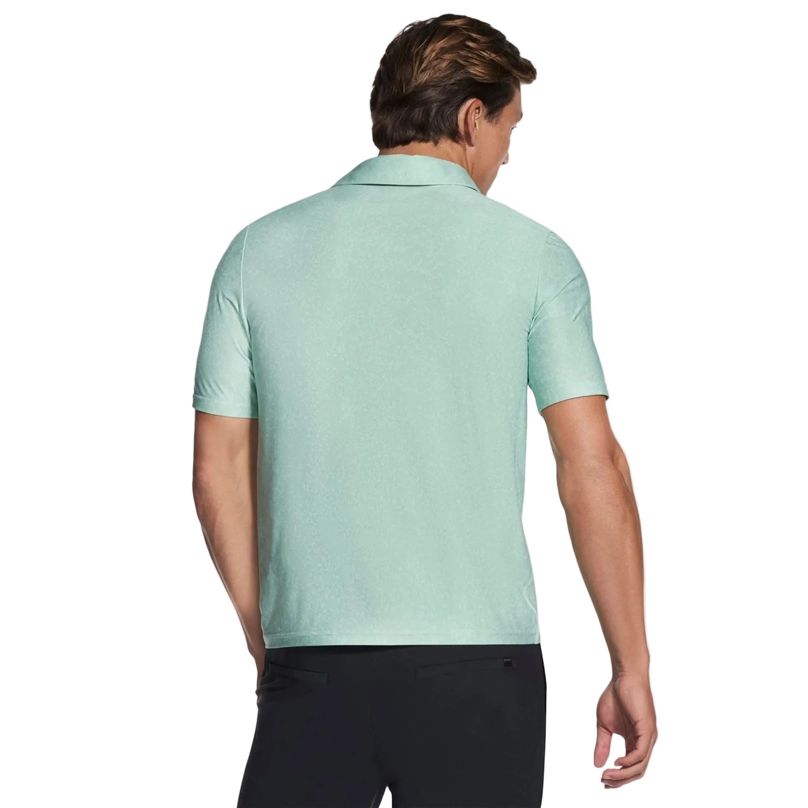 Skechers GO DRI All Day Printed Polyester Herren Polo-Shirt In Grün