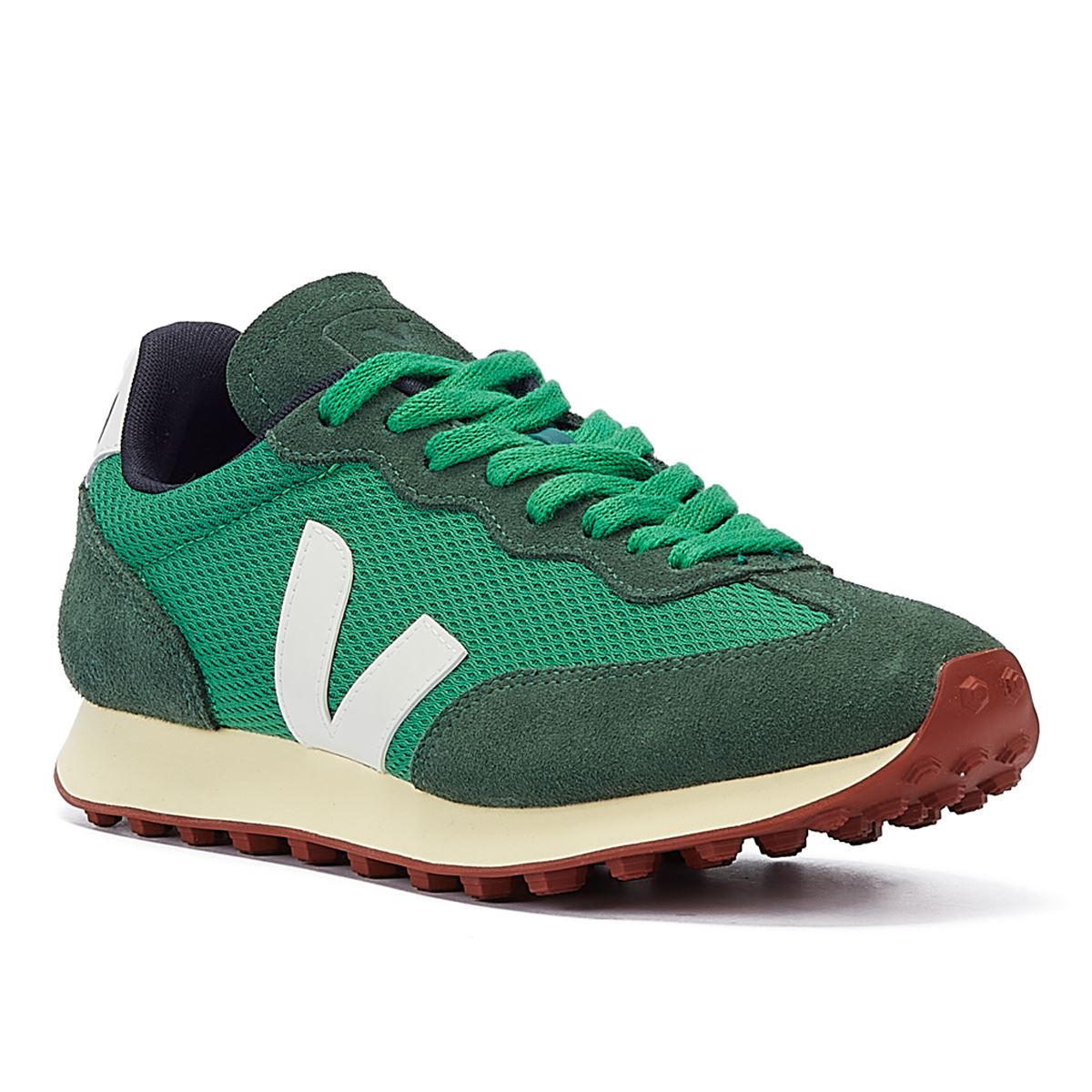 Veja Rio Branco Damen Emeraude/Weiß Sneakers