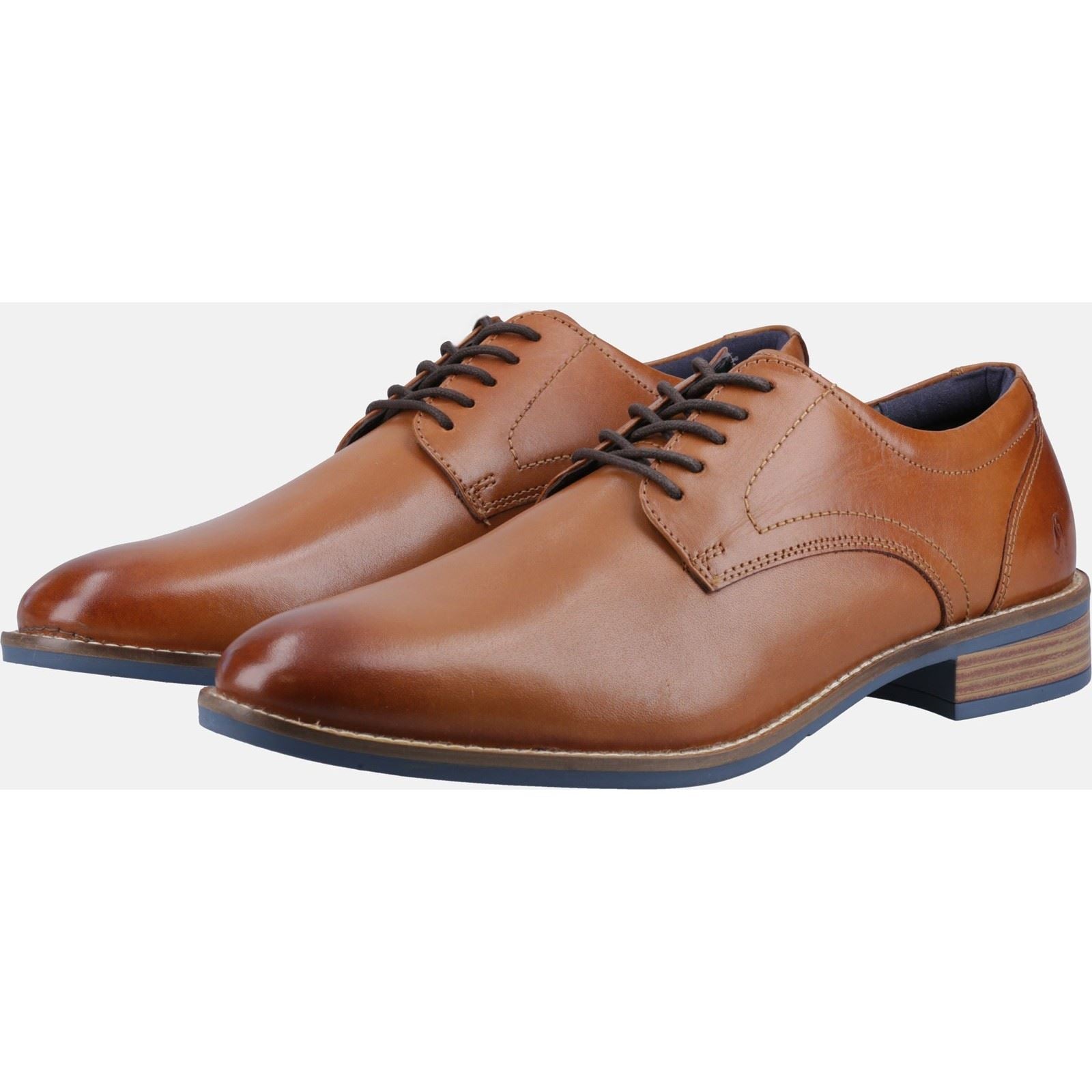 Hush Puppies Damien Lace Up Herren Lederschuhe In Tan Zum Schnüren