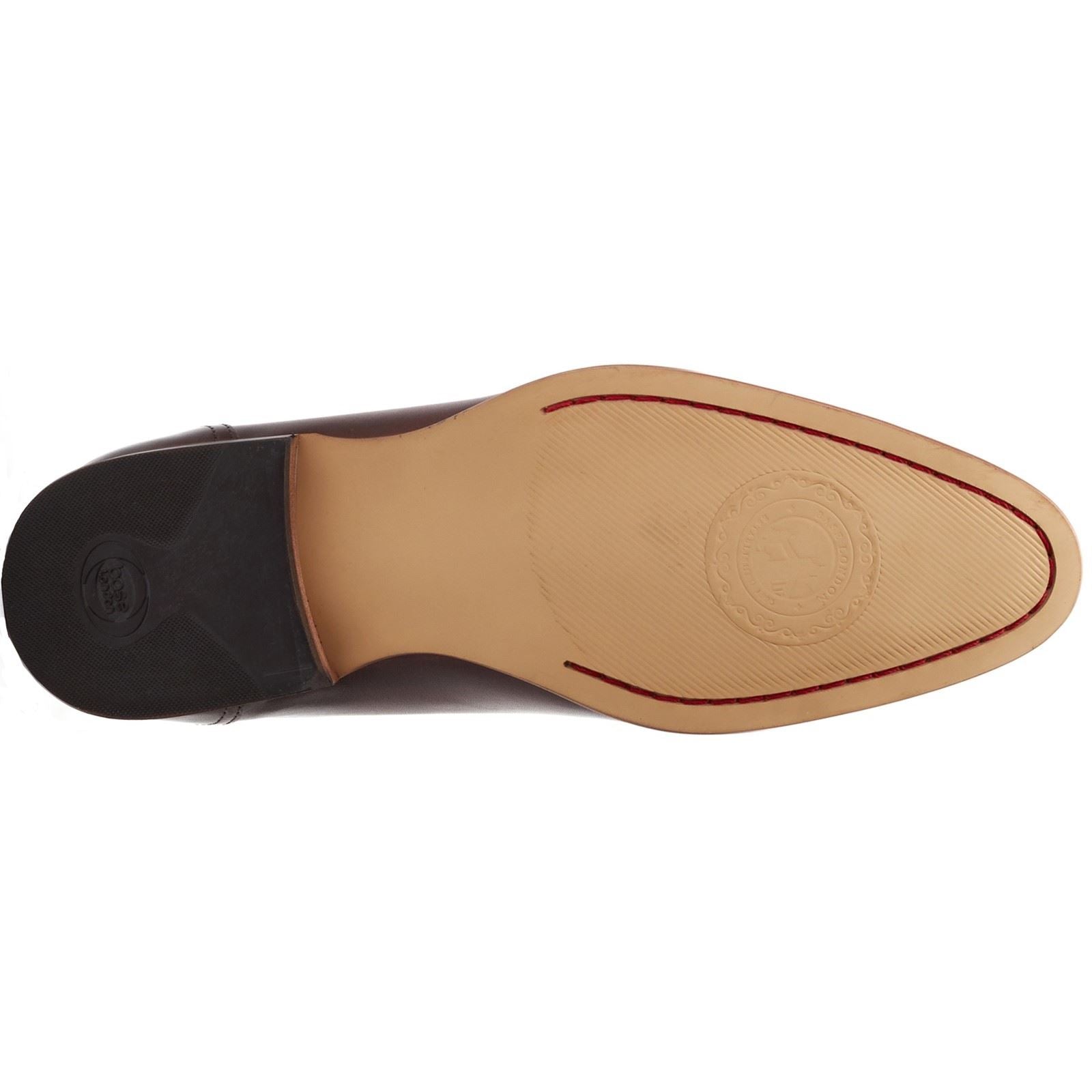 Base London Gambino Excel Leder Herrenschuhe In Verbranntem Braun Mit Schnürung
