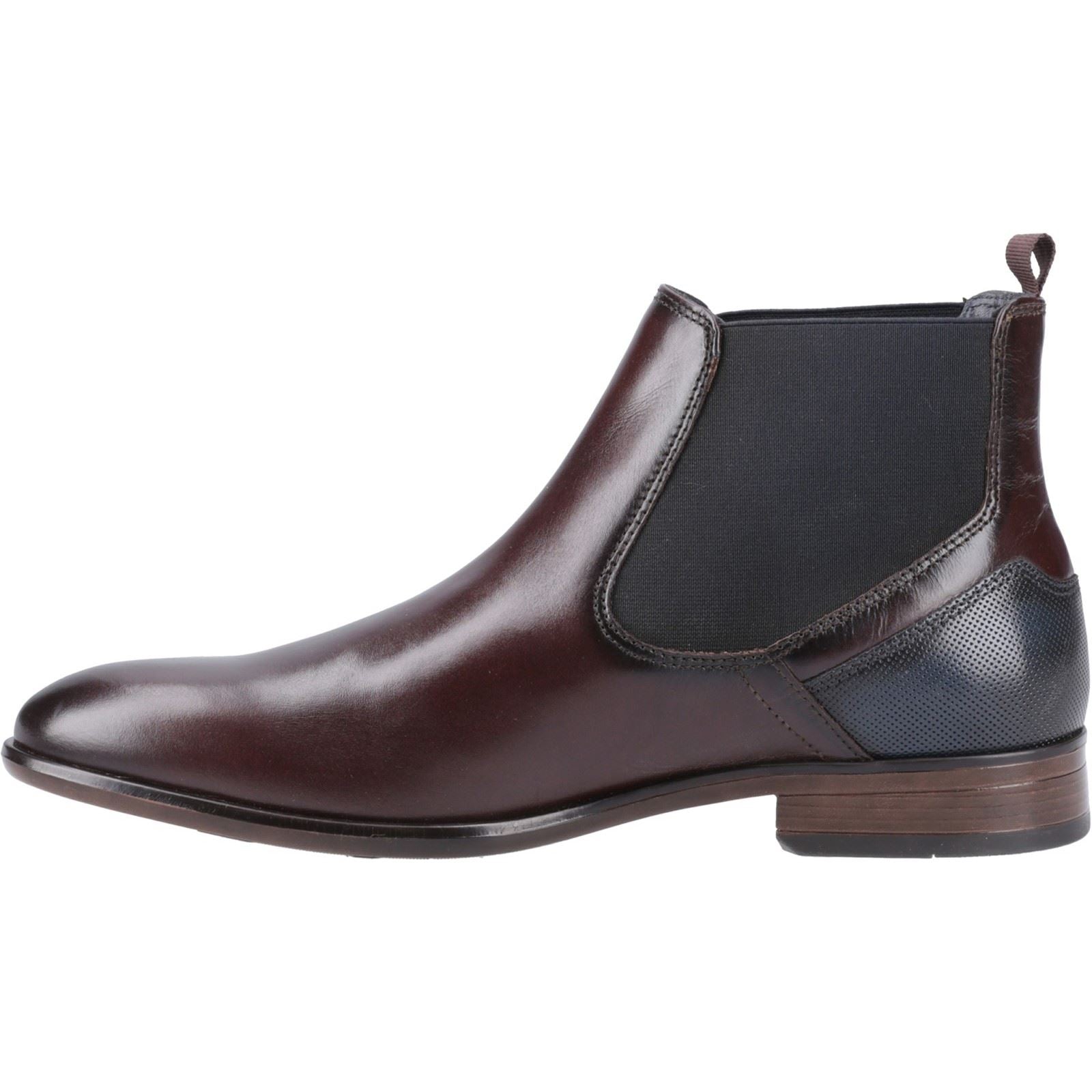 Pod Frank Leder/Textil-Herrenstiefel In Kastanienbraun