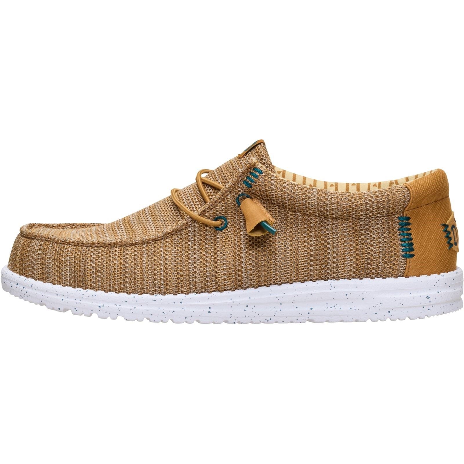 HEYDUDE Wally Stretch Sox Polyester Herren Loafers In Knochenbraun/Multi