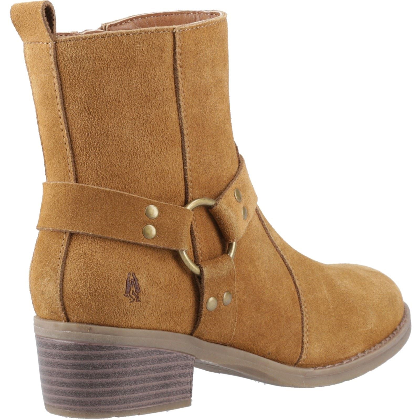 Hush Puppies Iria Damen Wildleder Stiefeletten mit Absatz in Hellbraun