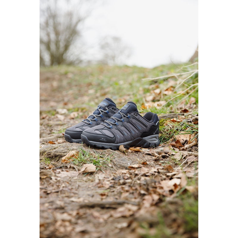 Hi-Tec Corzo Low Pu Wildleder Herren Wanderschuhe In Anthrazit/Nautikblau