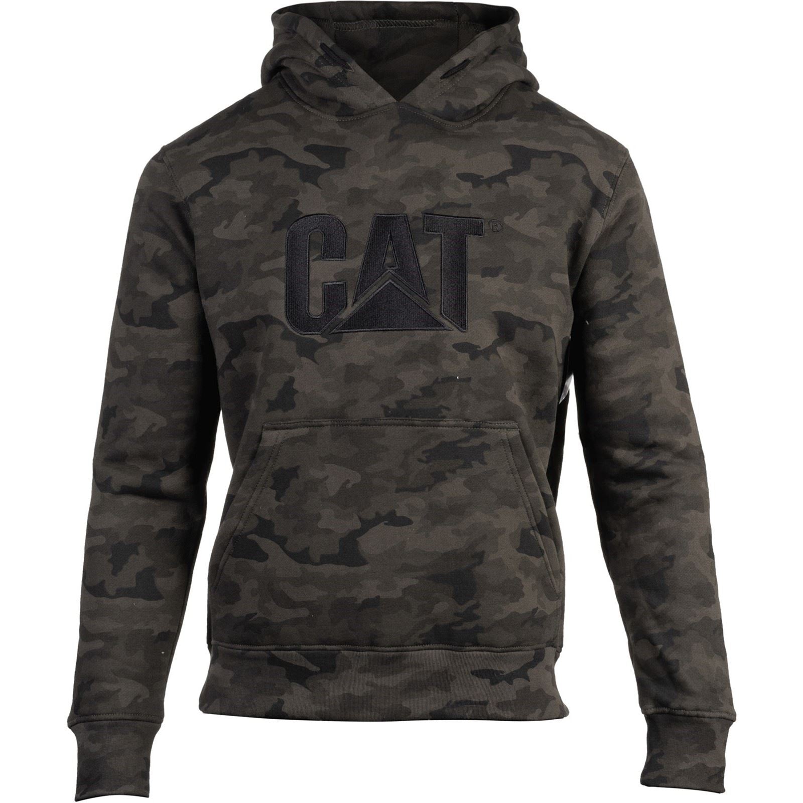 Caterpillar Trademark Baumwolle Herren Grünes Kapuzensweatshirt