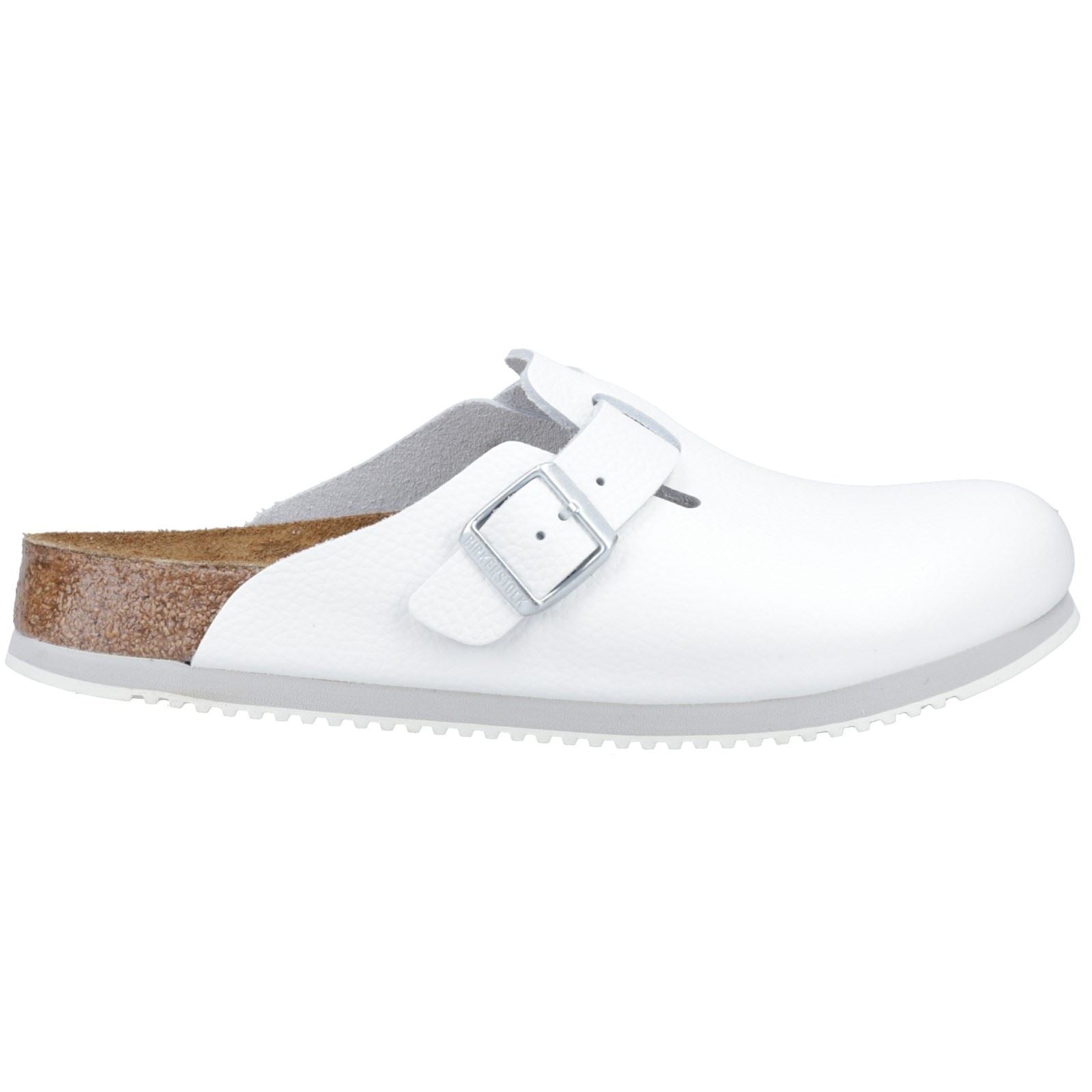 Birkenstock Boston Herren Clogs Aus Weißem Leder