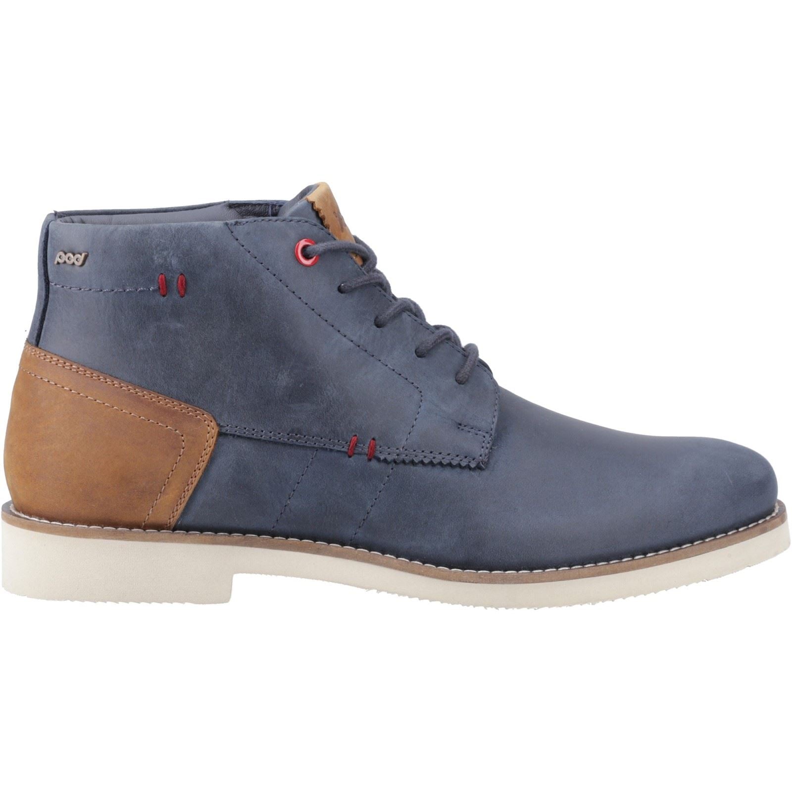 Pod Aries Leder Herren Stiefel In Marineblau