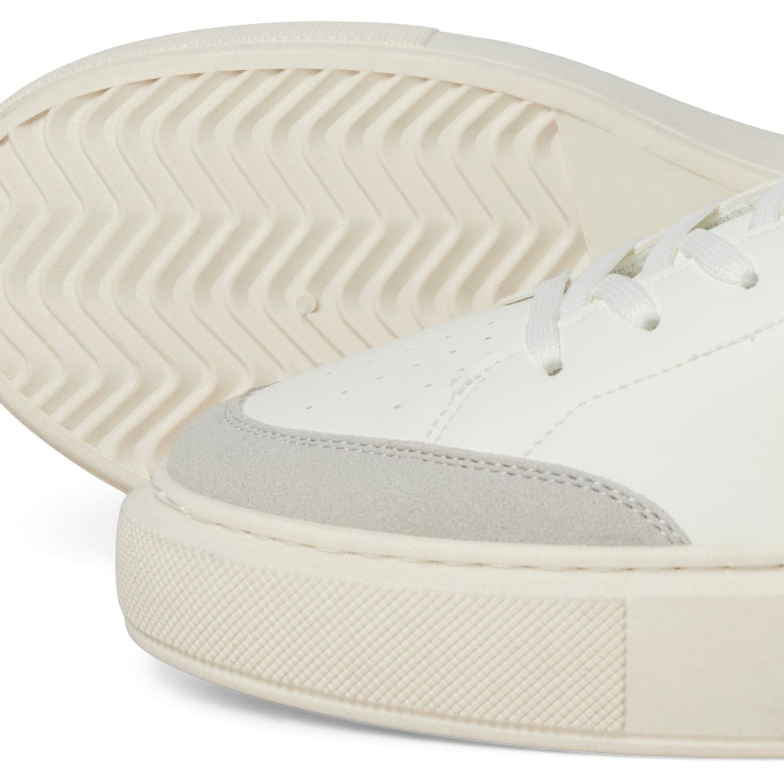 Jack & Jones Aspire Court Herren Sneakers Aus Polyurethan In Weiß/Vapour Blue/Castlerock