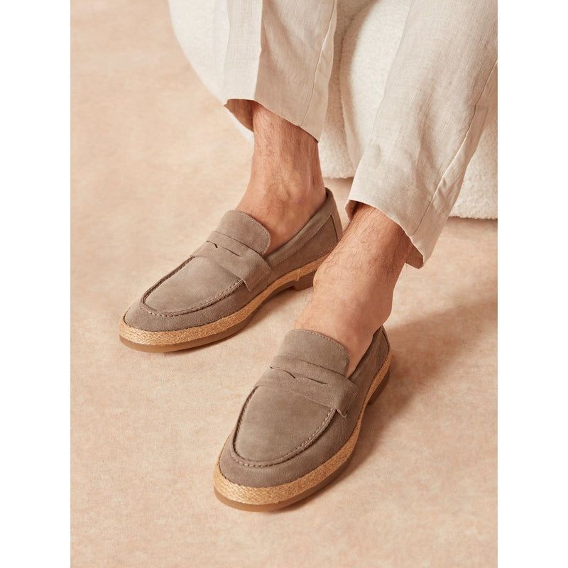 Hush Puppies Laurence Herrenloafer Aus Wildleder In Taupe
