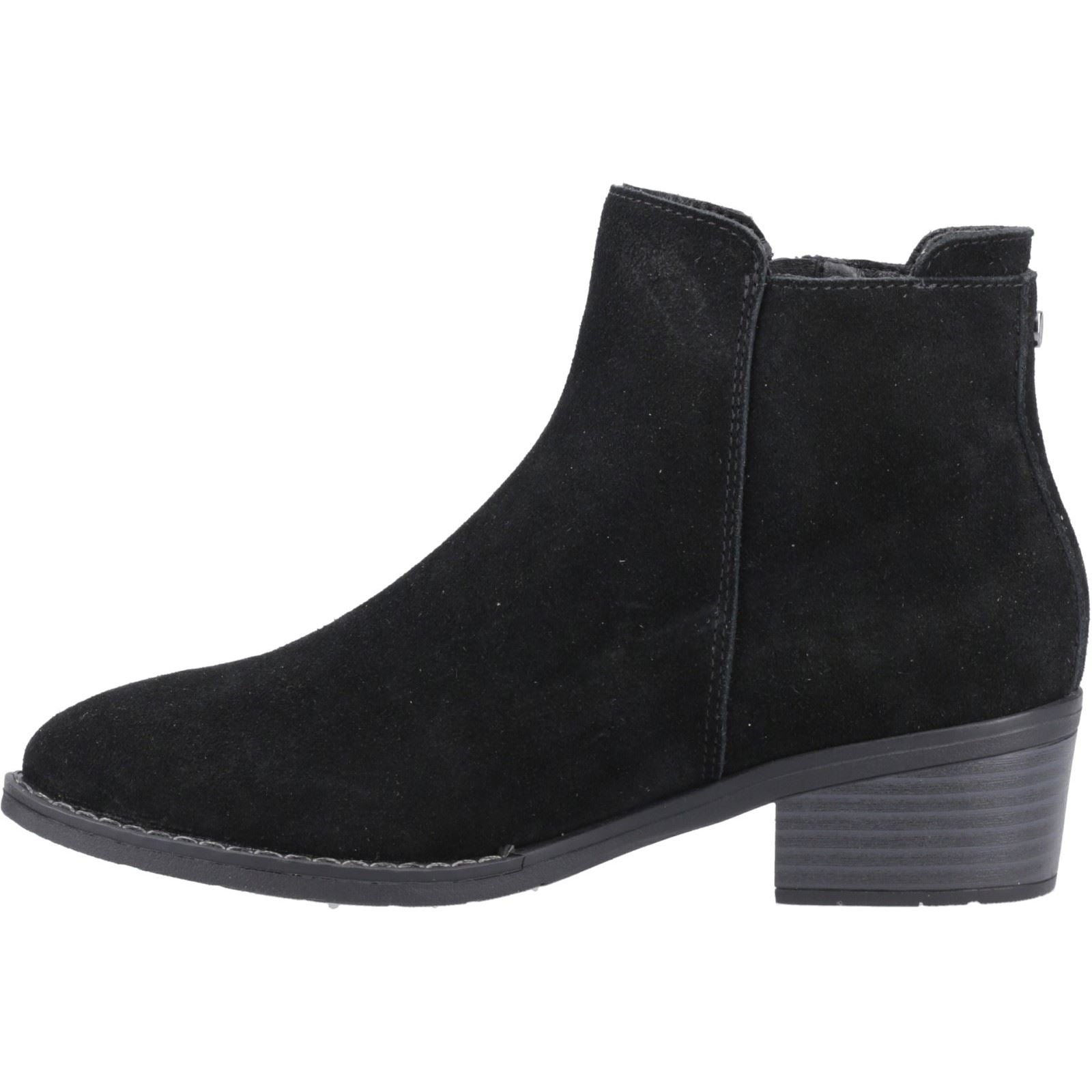 Hush Puppies Ingrid Damen Wildleder Schwarze Farbe Stiefeletten mit Absatz