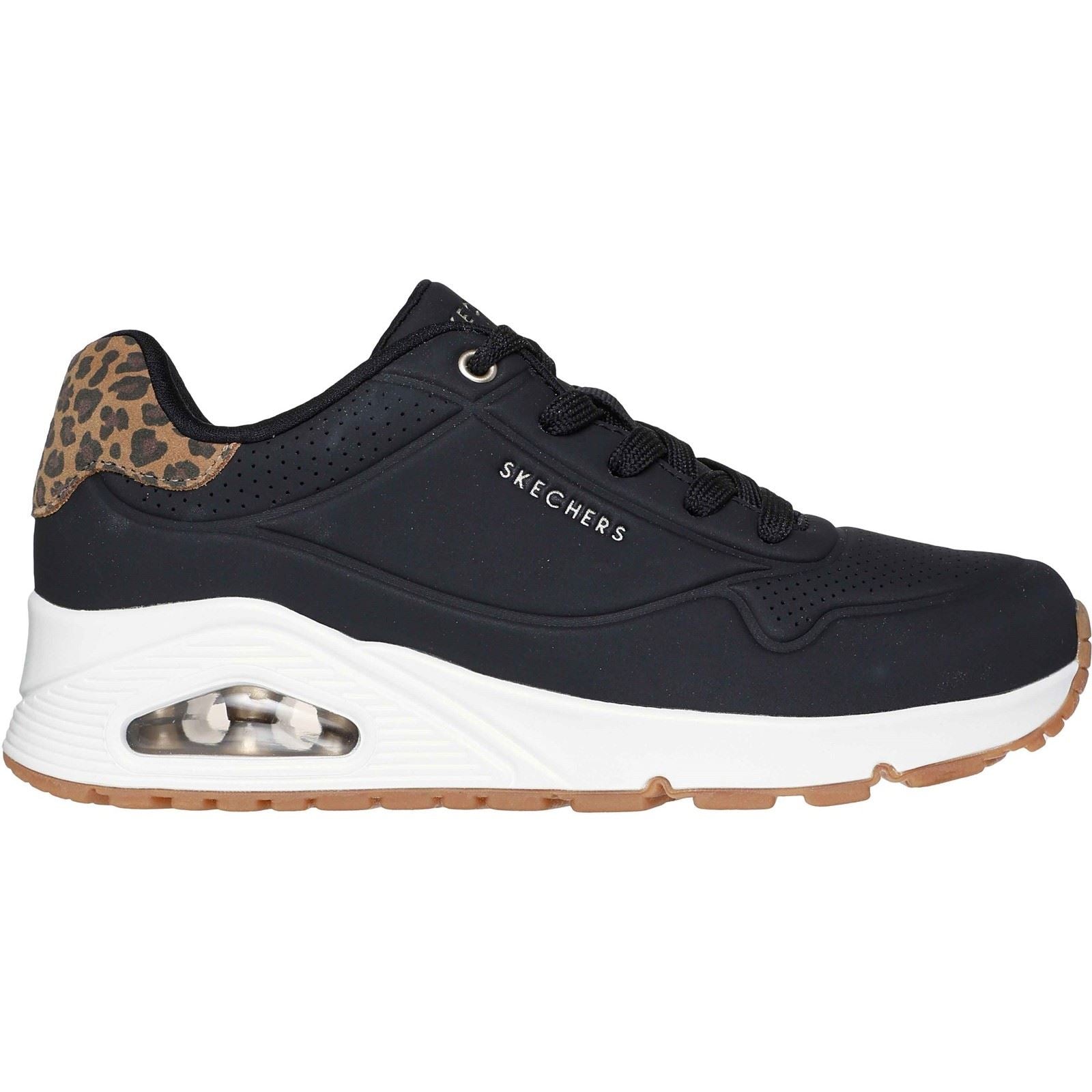 Skechers UNO - Jungle Nite Polyurethan Frauen Schwarz/Leopard Sneakers