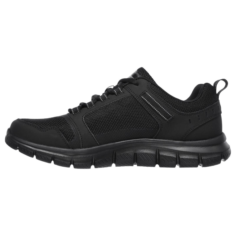 Skechers Track Knockhill Schwarze Farbe Ledersneaker Für Herren