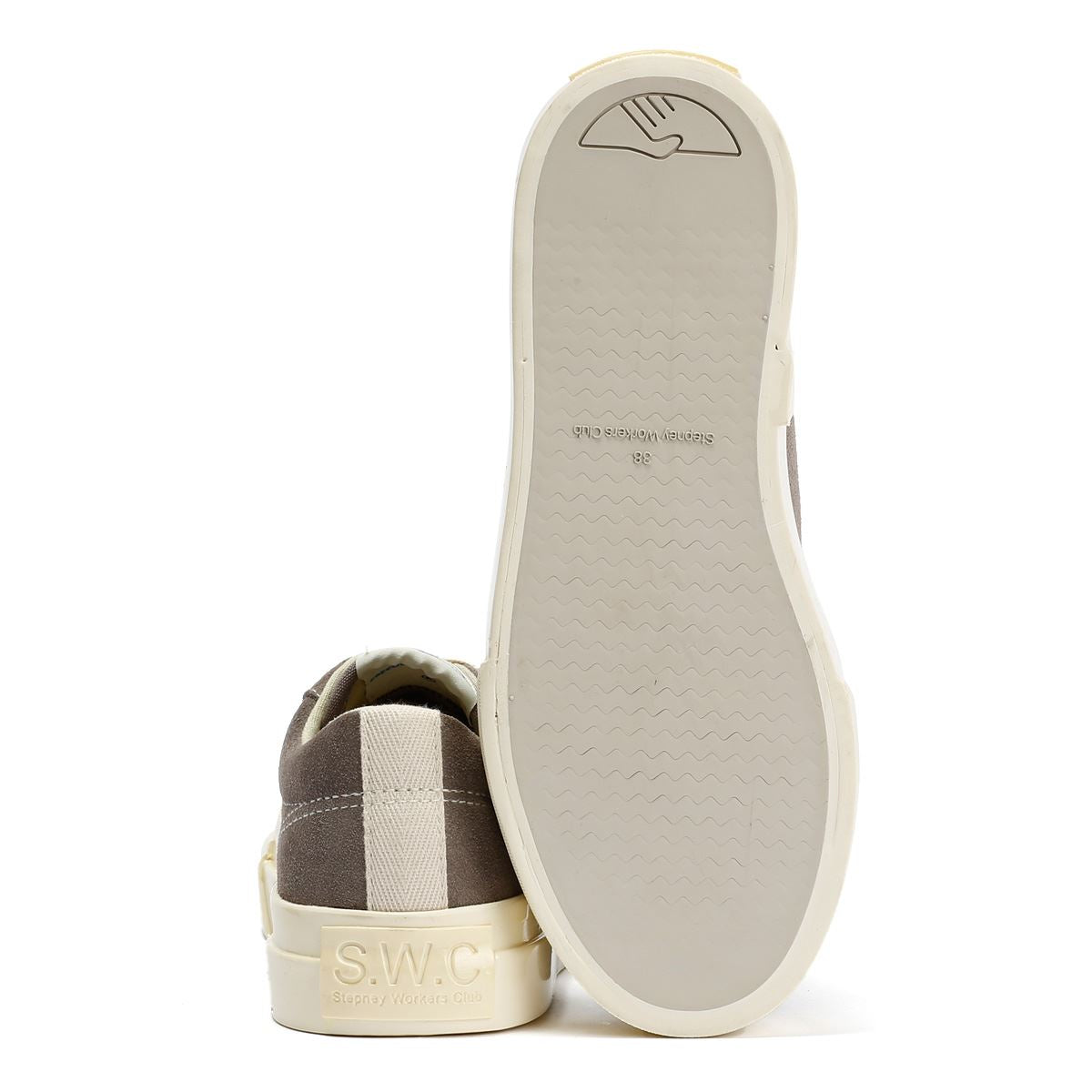 Stepney Workers Club Dellow L Suede Damen Graue Turnschuhe