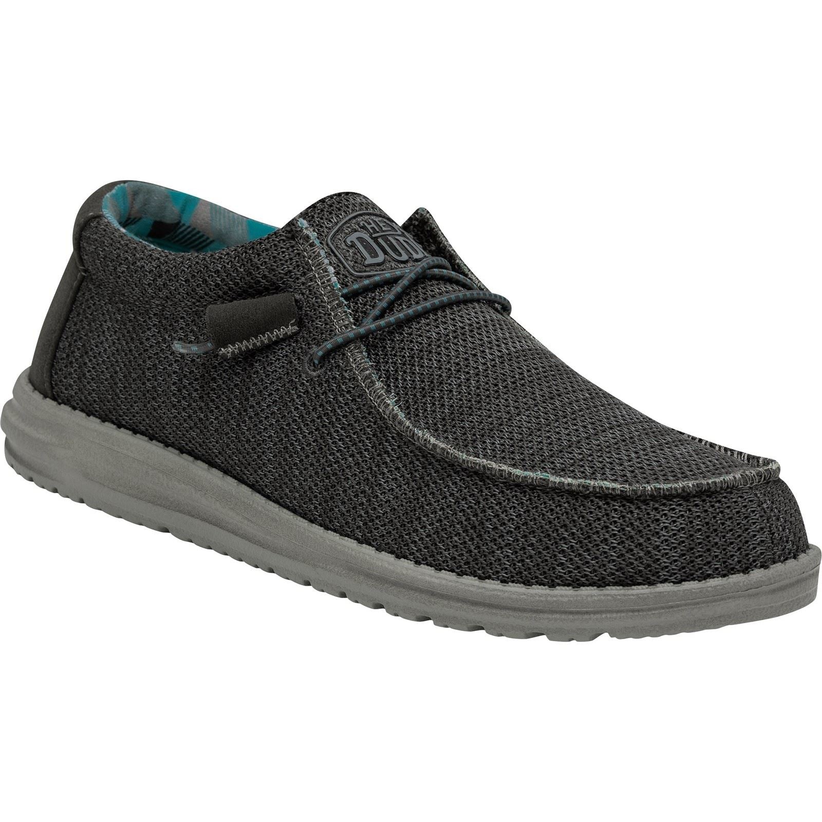 HEYDUDE Wally Sox Kunstwildleder Herren Bootsschuhe In Anthrazit