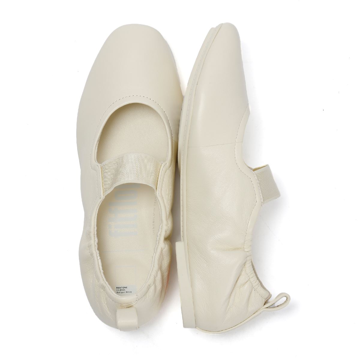 FitFlop X Pantone Delicato Mary Jane Leder Damen Weiße Schuhe