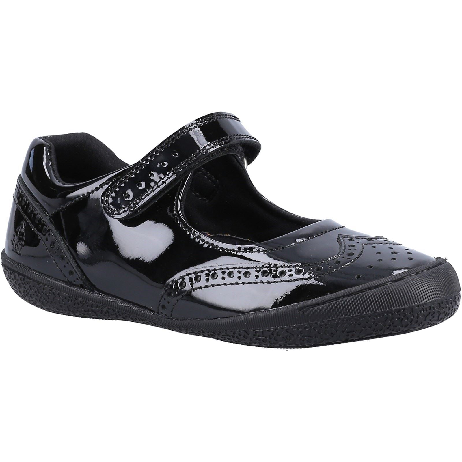 Hush Puppies RINA SHOE PATENT JNR Mädchenschuhe Aus Schwarzem Leder