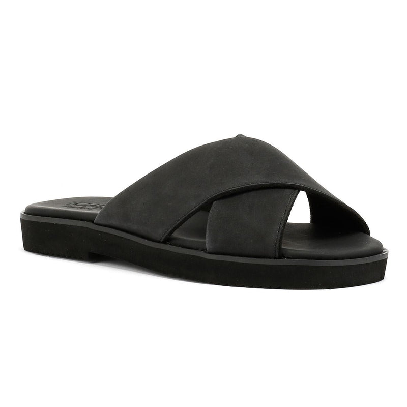 TOMS Mae Crossover Damen Sandalen Aus Schwarzem Leder