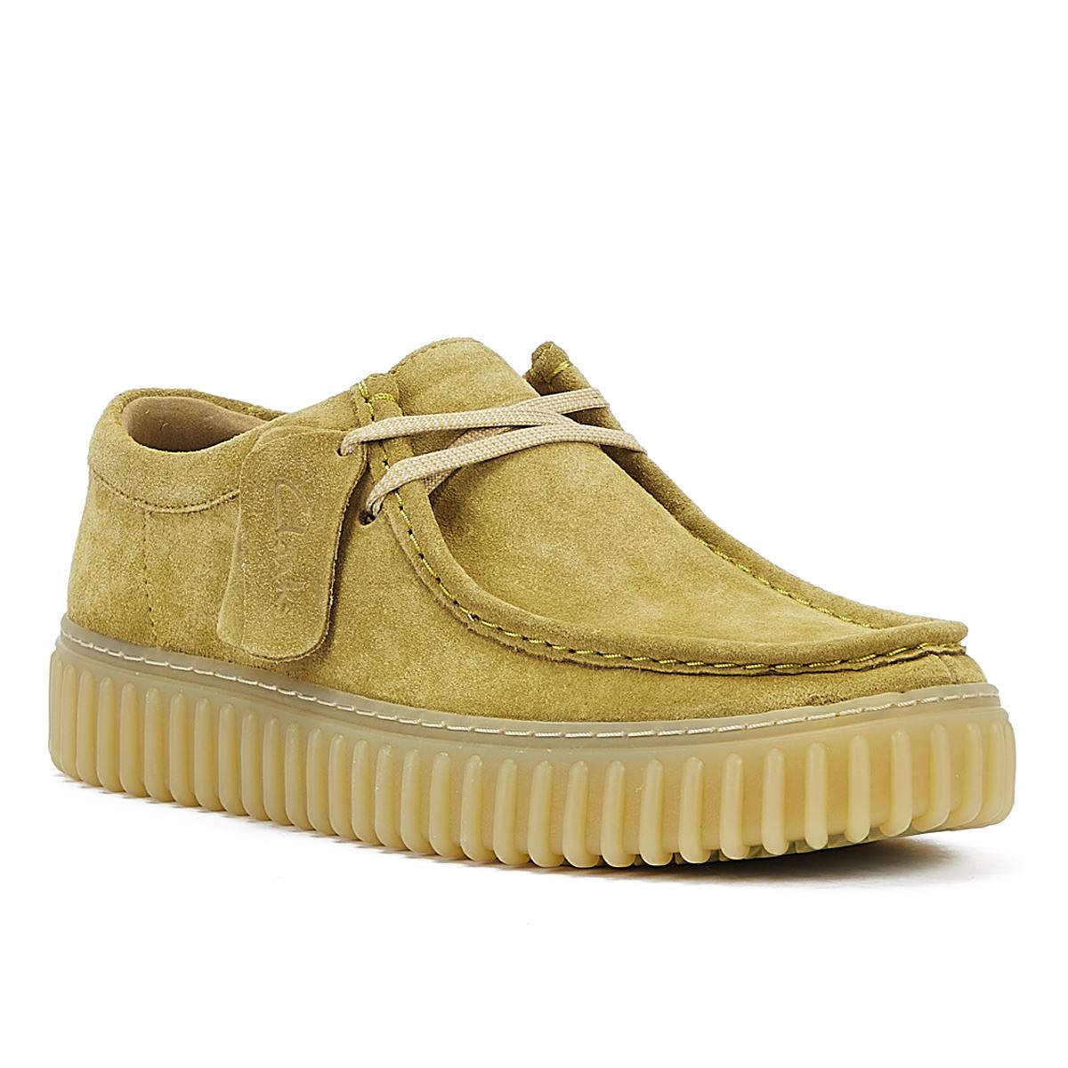 Clarks Main Torhill Lo Herren Wildlederschuhe In Hellem Oliv, Zum Schnüren