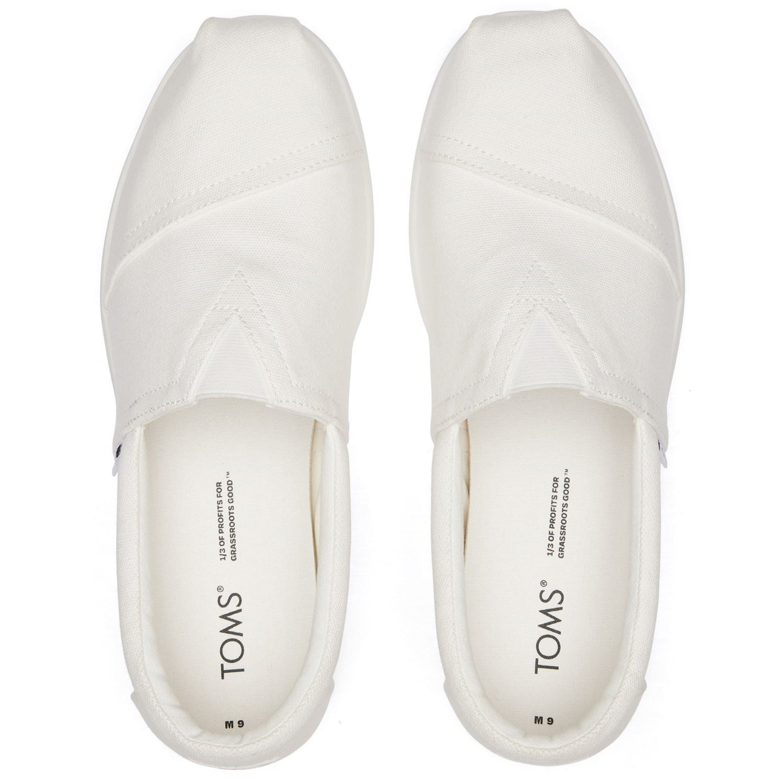 TOMS Alpargata Forward 100% Baumwolle Herren Espadrilles In Weiß