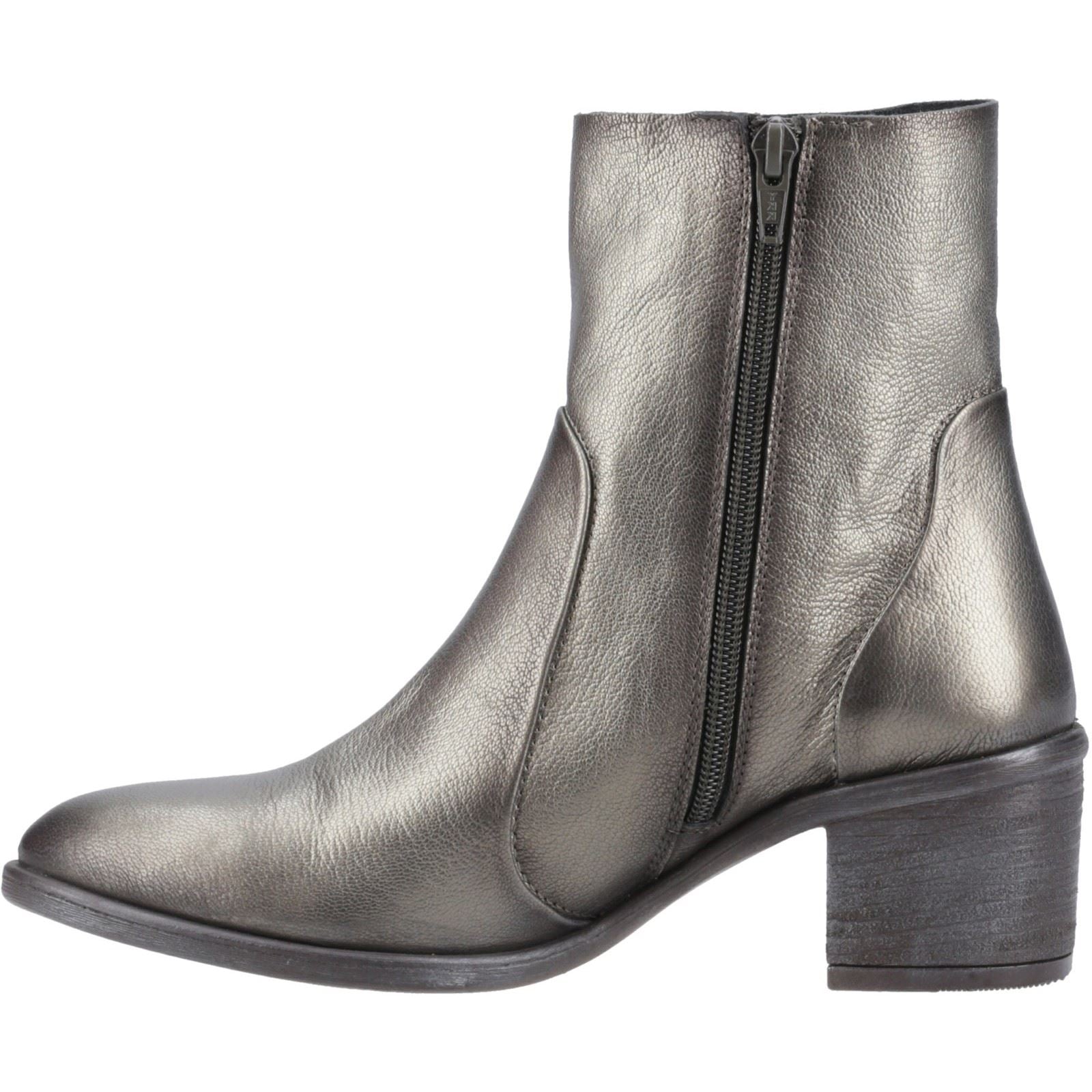 Hush Puppies Winona Damen Stiefel aus Leder in Zinnfarben