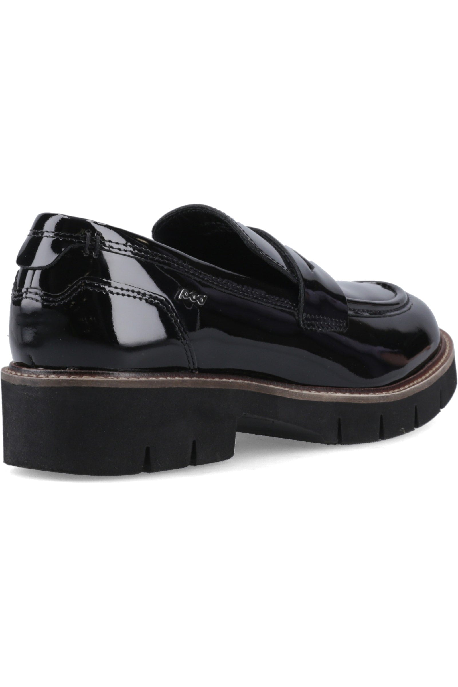 Pod Kaltin Damen Schwarze Farbe Lackleder Loafer