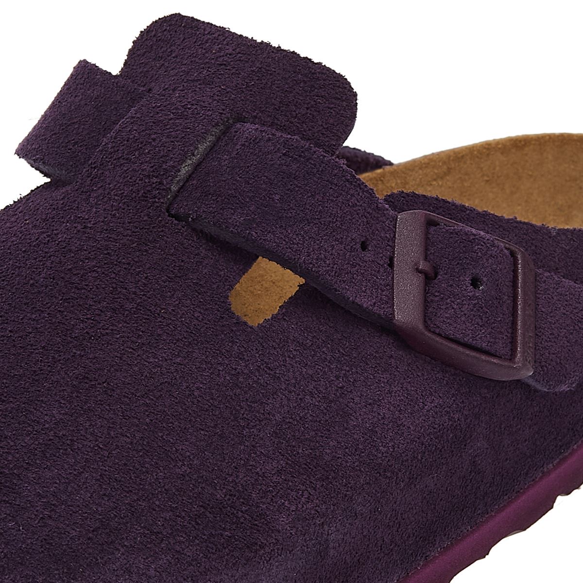 Birkenstock Boston Wildleder Lila Clogs