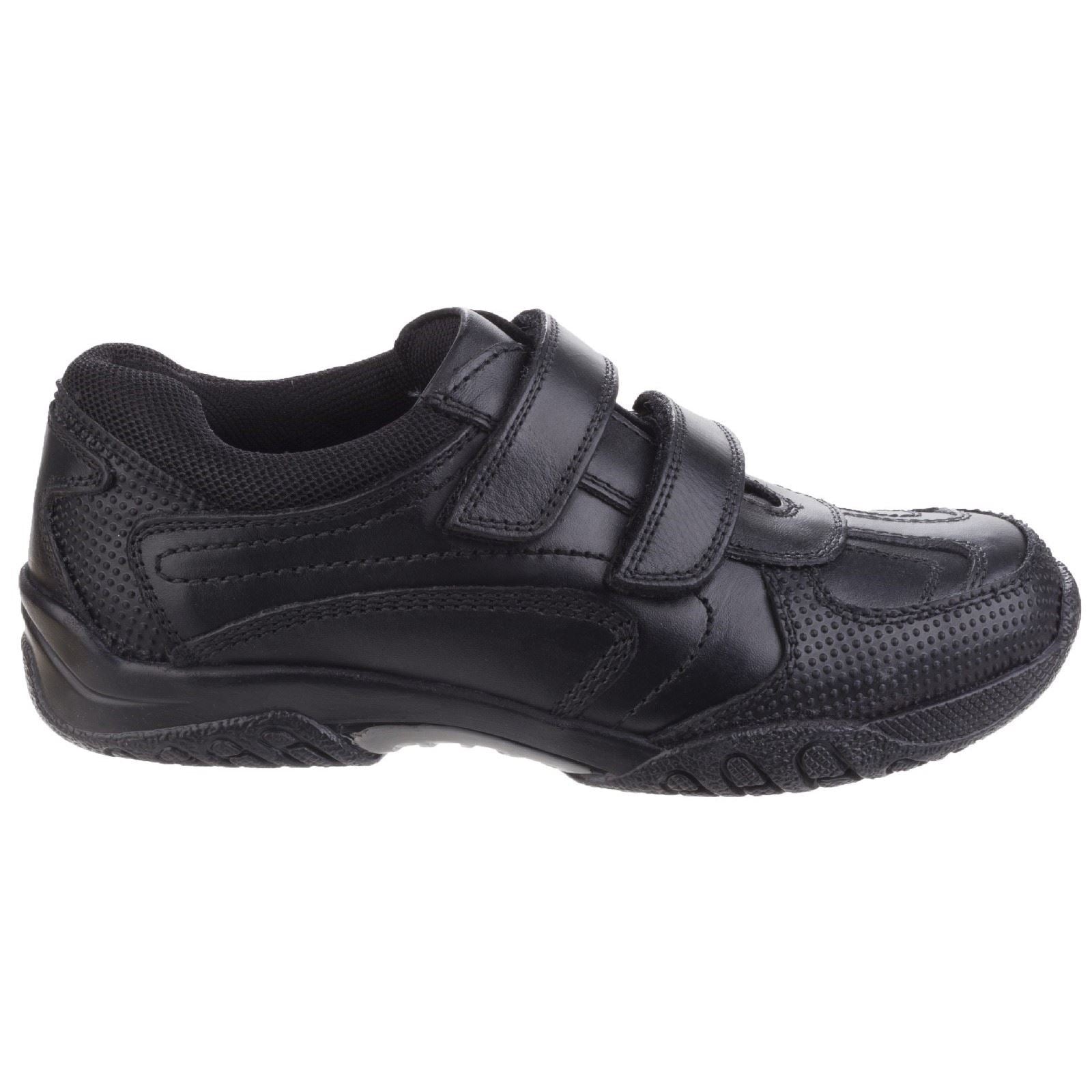 Hush Puppies Jezza Senior Lederslipper In Schwarz Für Jungen