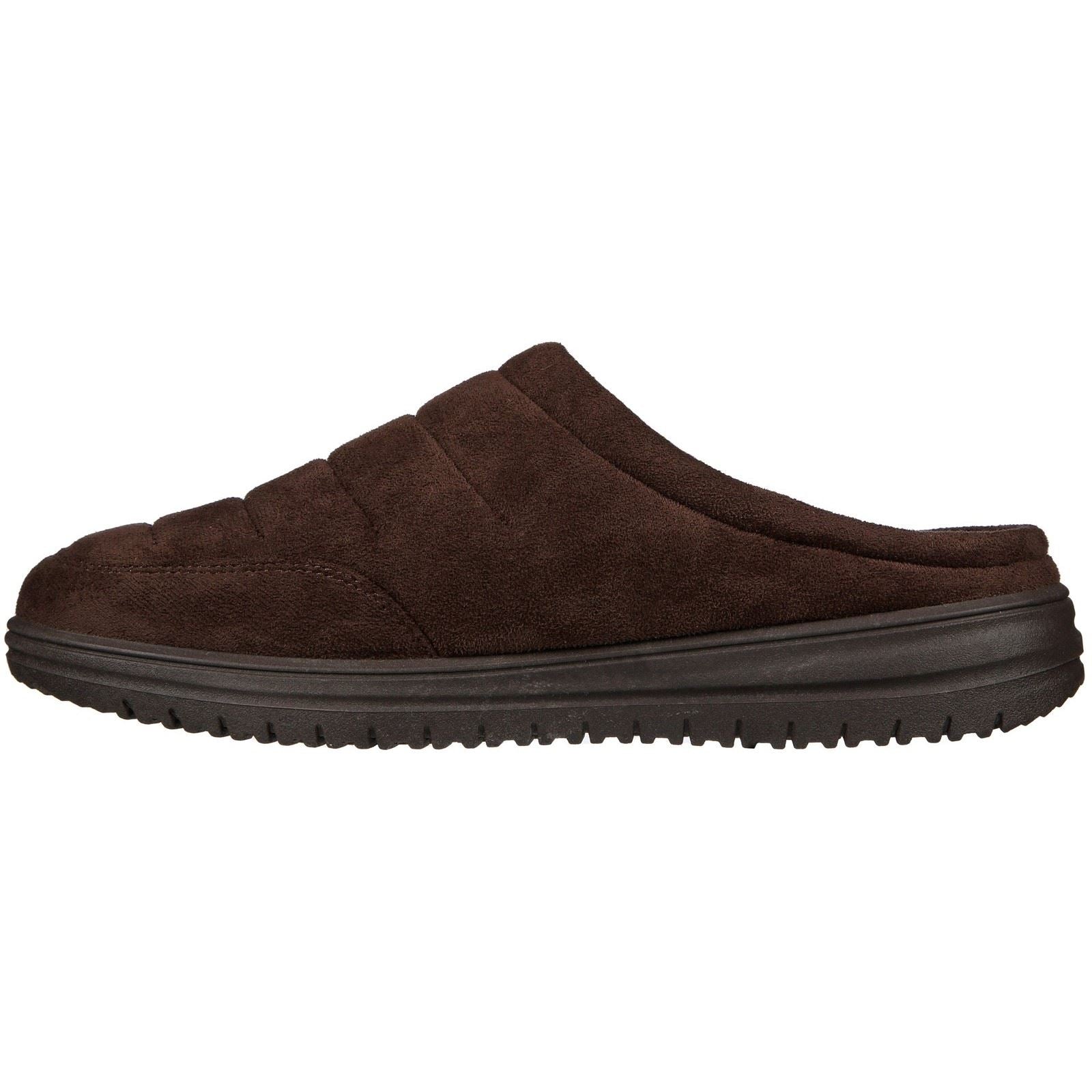 Skechers Relaxed Fit: Murette Garvanza Herren Hausschuhe aus Mikrofaser in Schokoladenfarbe