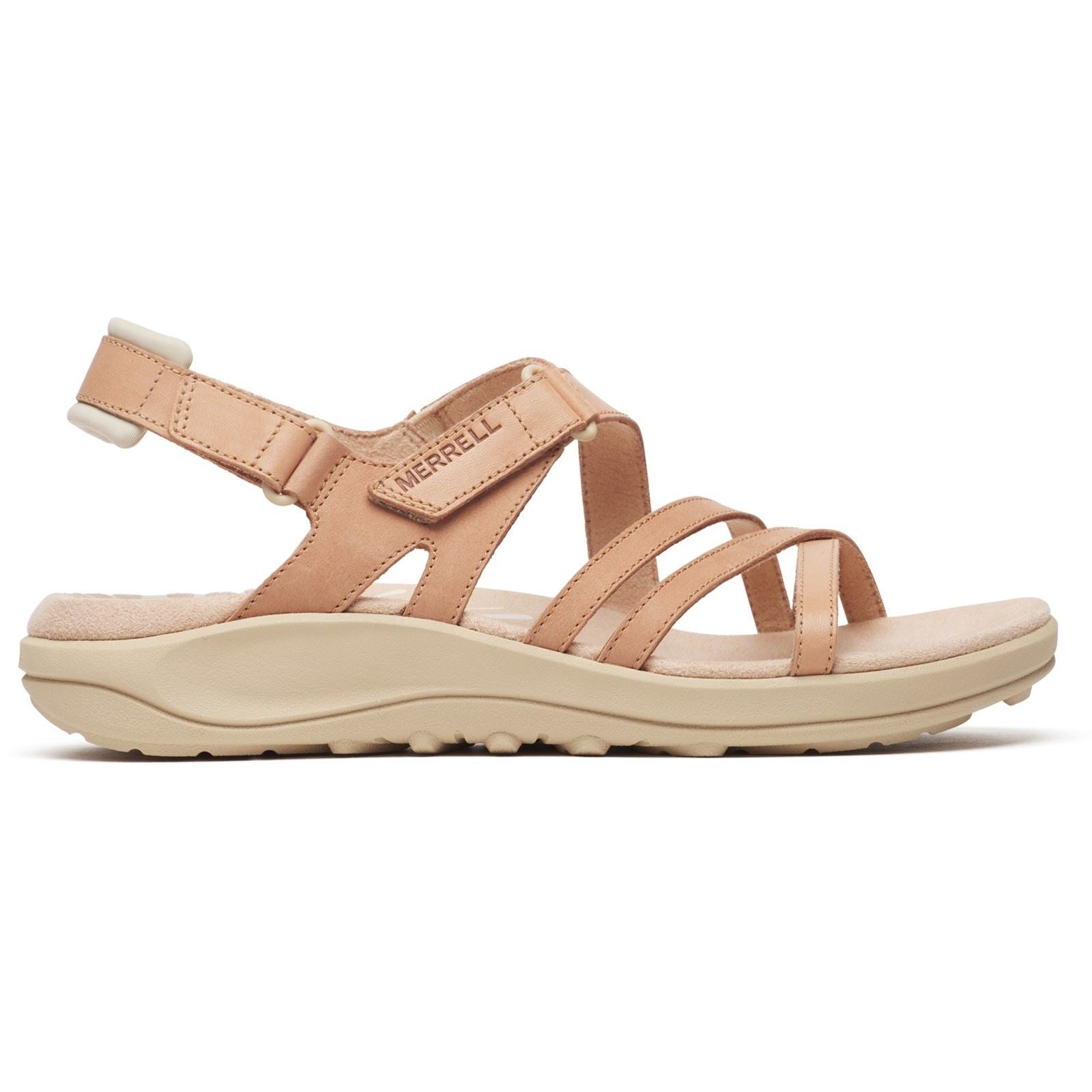 Merrell Harbor Backstrap Leder Damen Tan Rose Sandalen