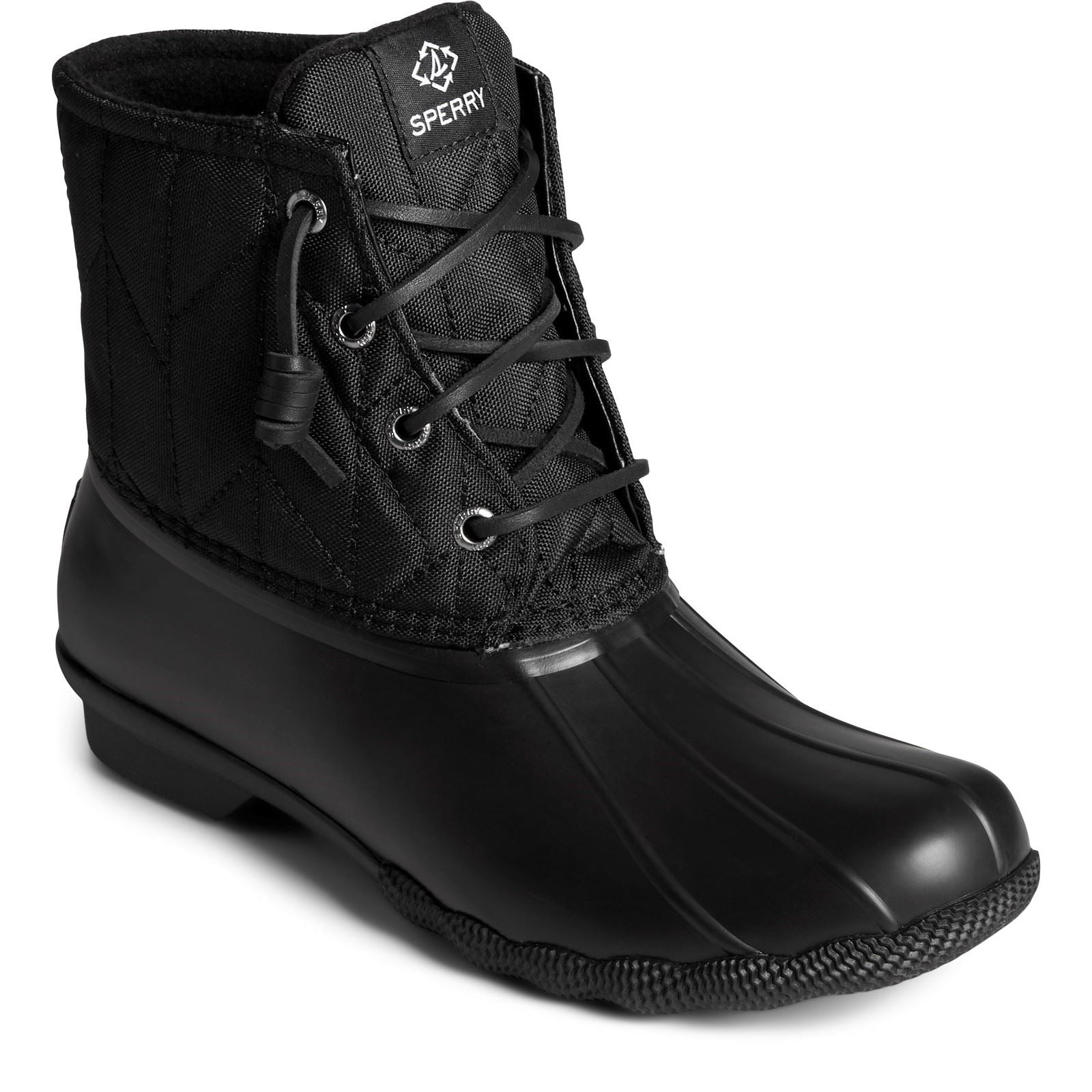 Sperry Saltwater SeaCycled RPET Synthetik Schwarze Farbe Gummistiefel